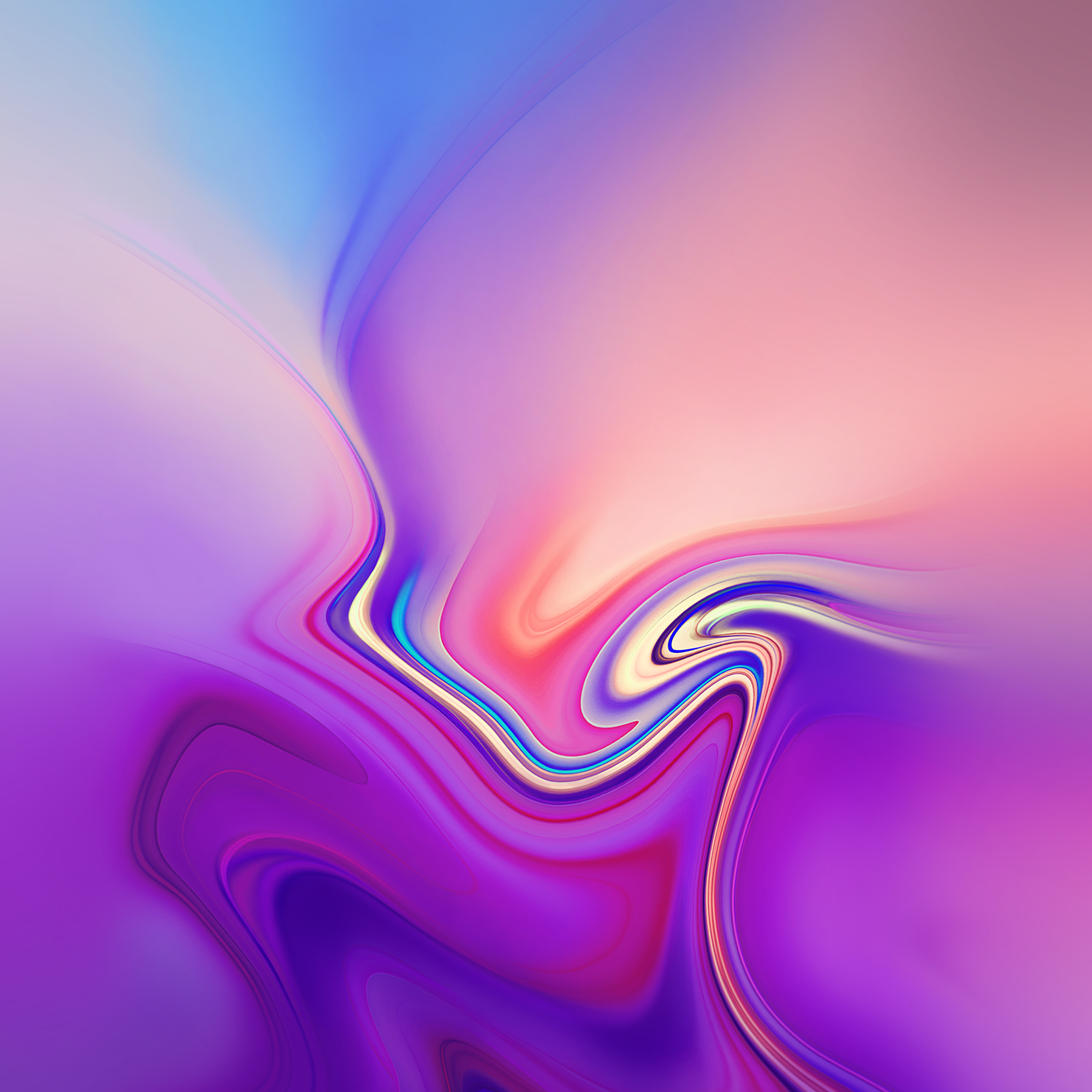 1480x1480 Samsung Galaxy A9 2018 Purple Multicolor Paint Swirl Gradient Abstract