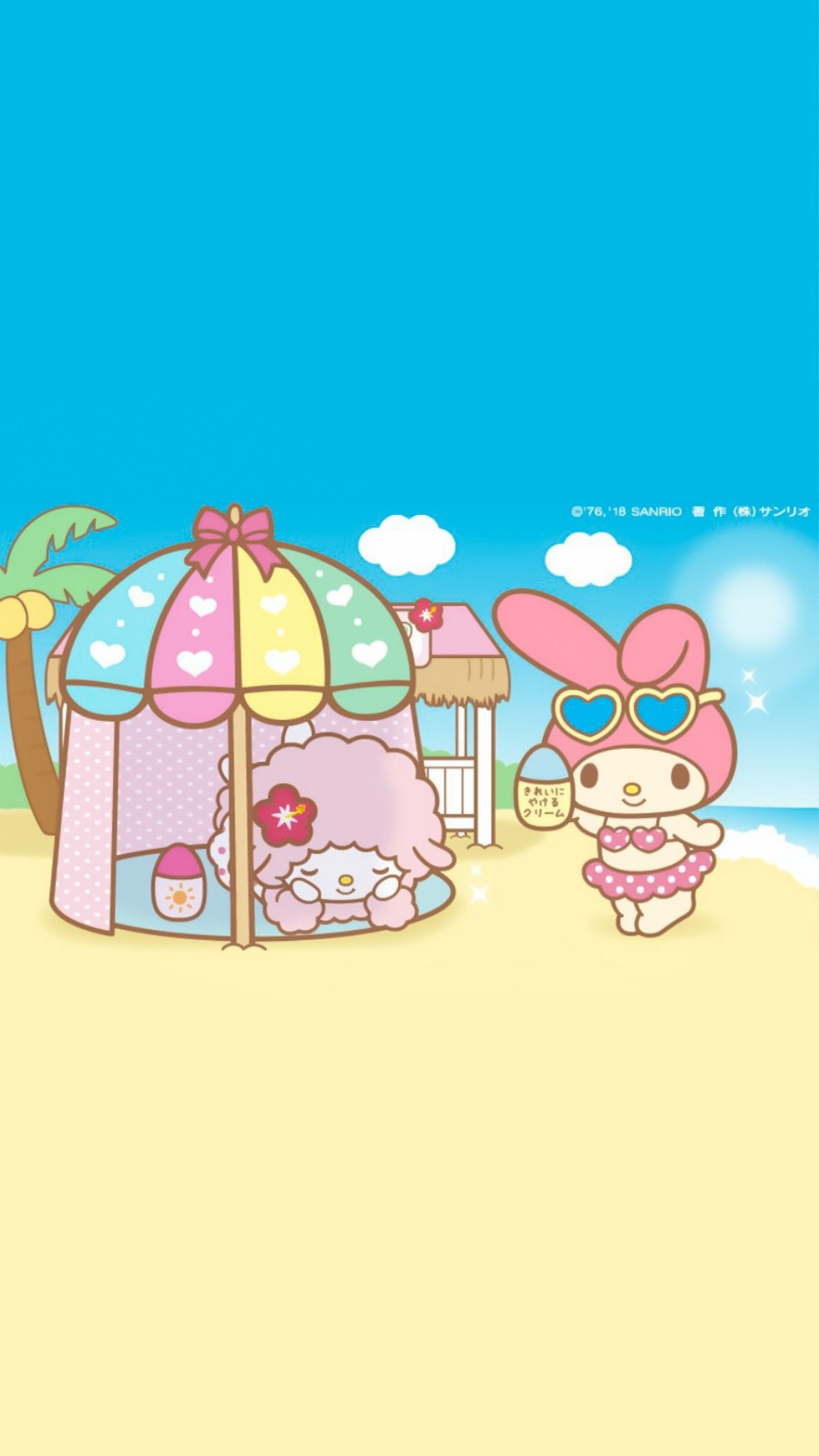 1152x2048 My Melody And Kuromi Summer Wallpaper