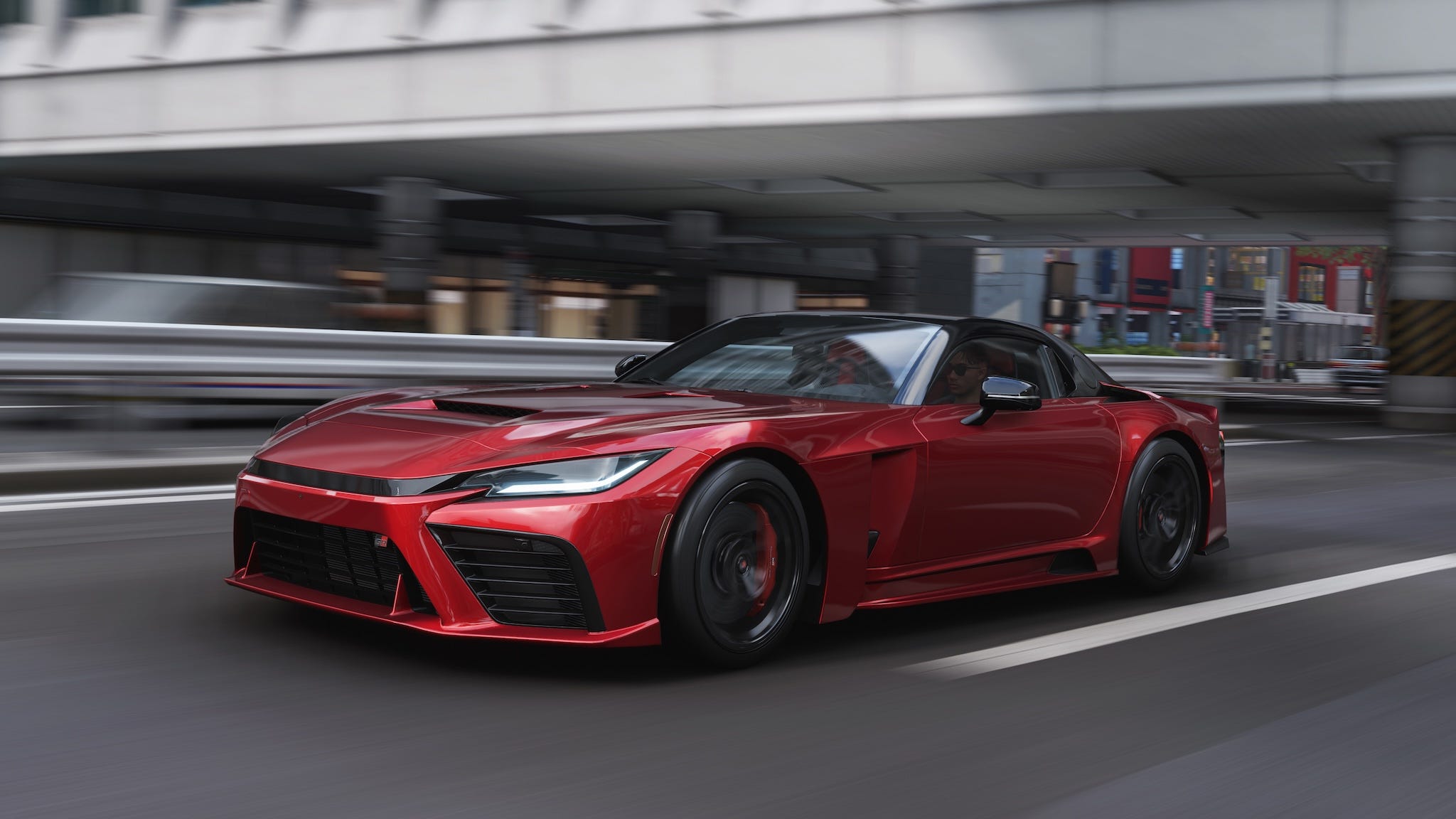 2048x1152 The Toyota GR GT Lands in Forza Horizon 6 and Your First Drive Is Against a Bullet Train