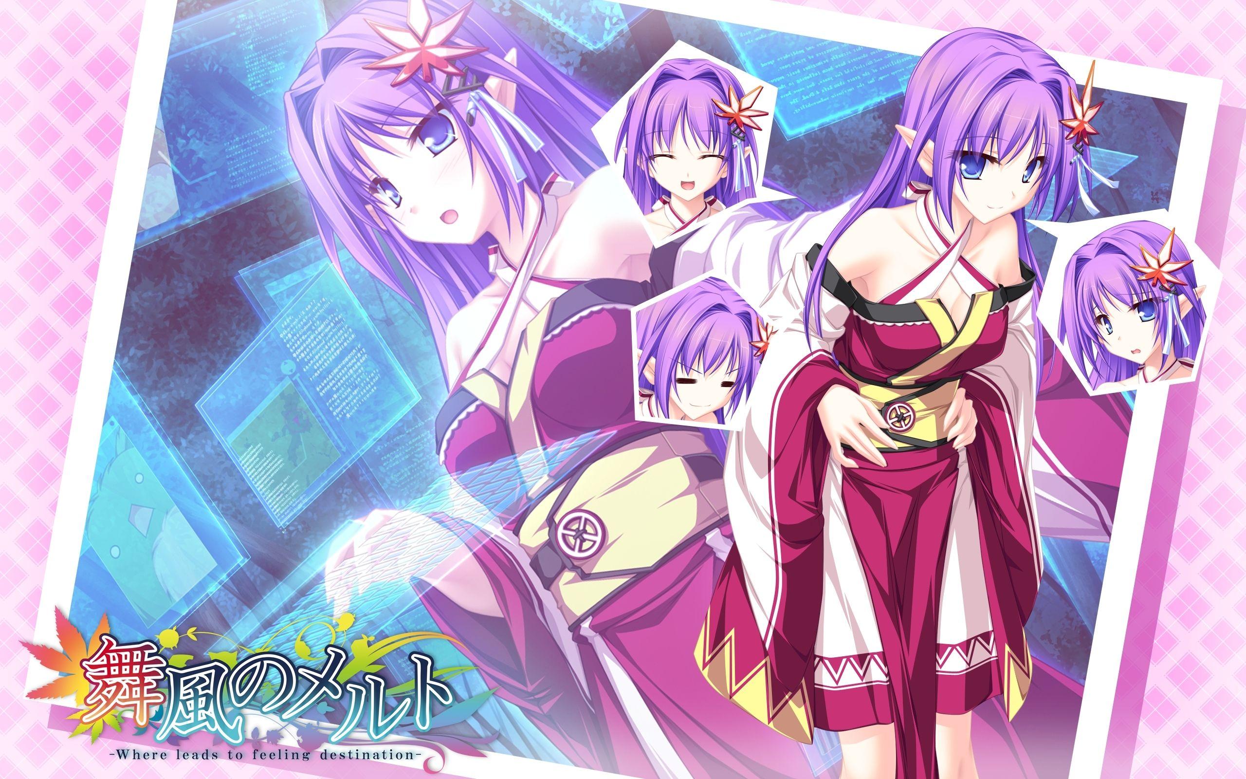 2560x1600 Anime Girl With Purple Hair