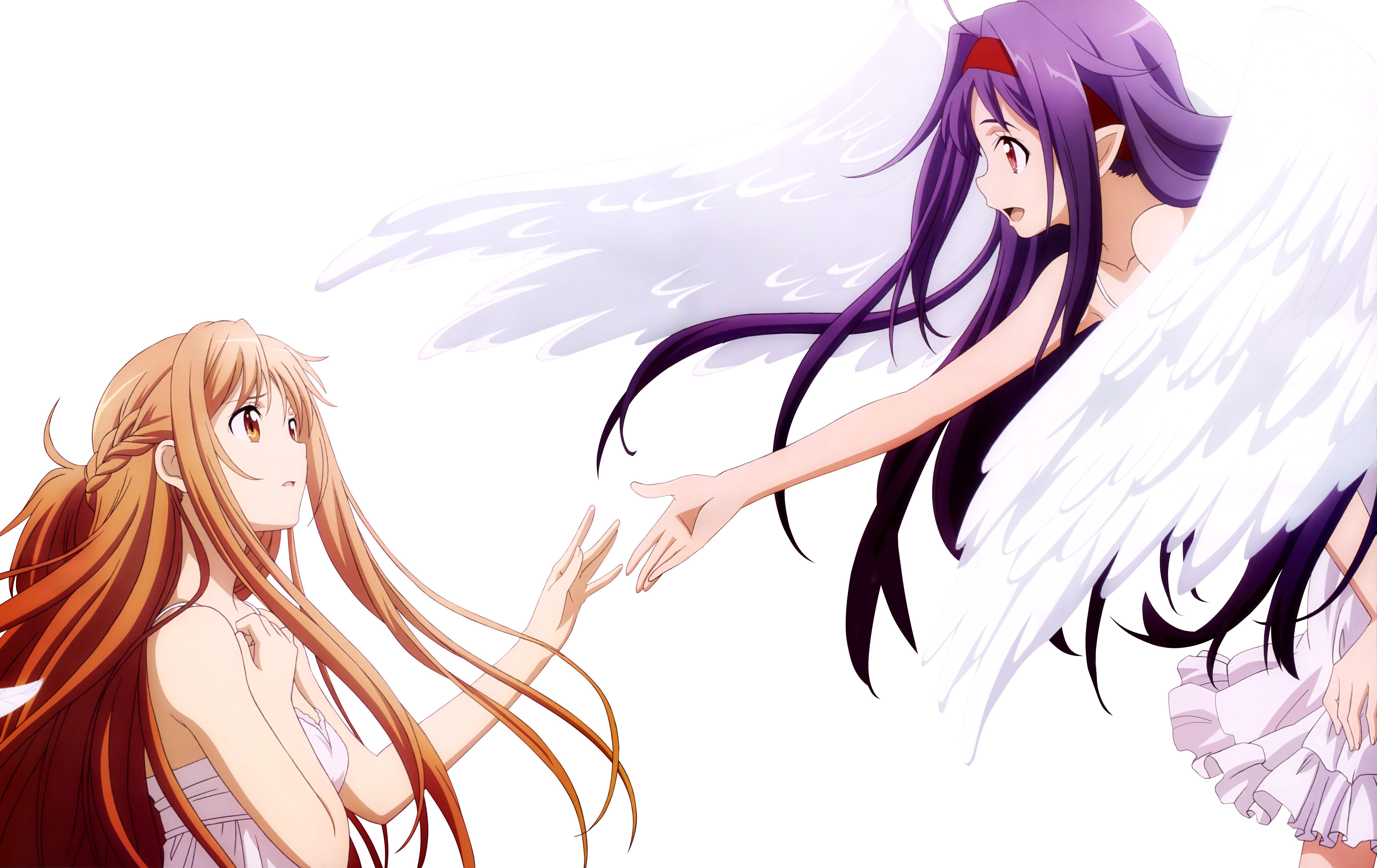 6482x4088 Sword Art Online, Konno Yuuki, Brown Hair, purple hair, brown eyes