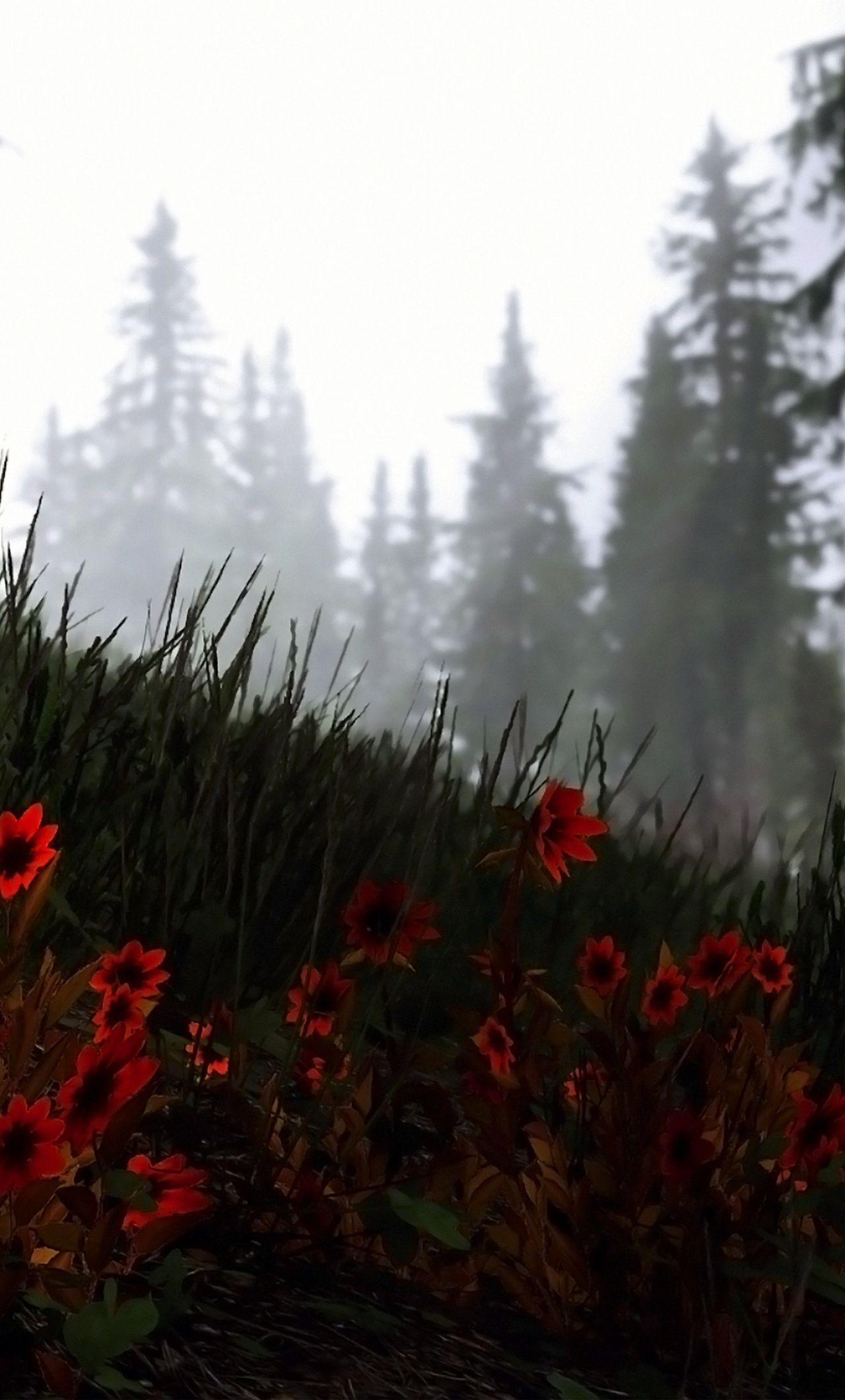 1280x2120 Download Landscape, grass, The Elder Scrolls V: Skyrim wallpaper