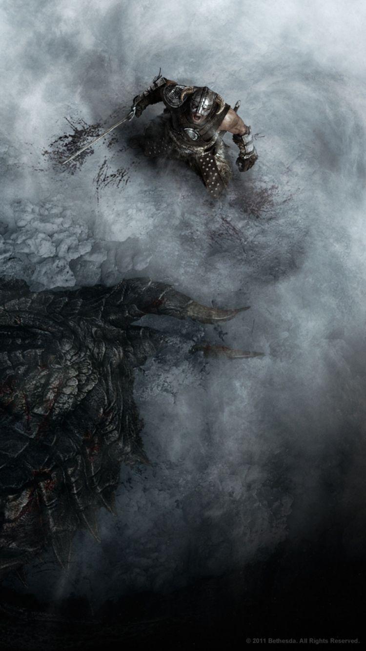 750x1334 Skyrim iphone wallpaper