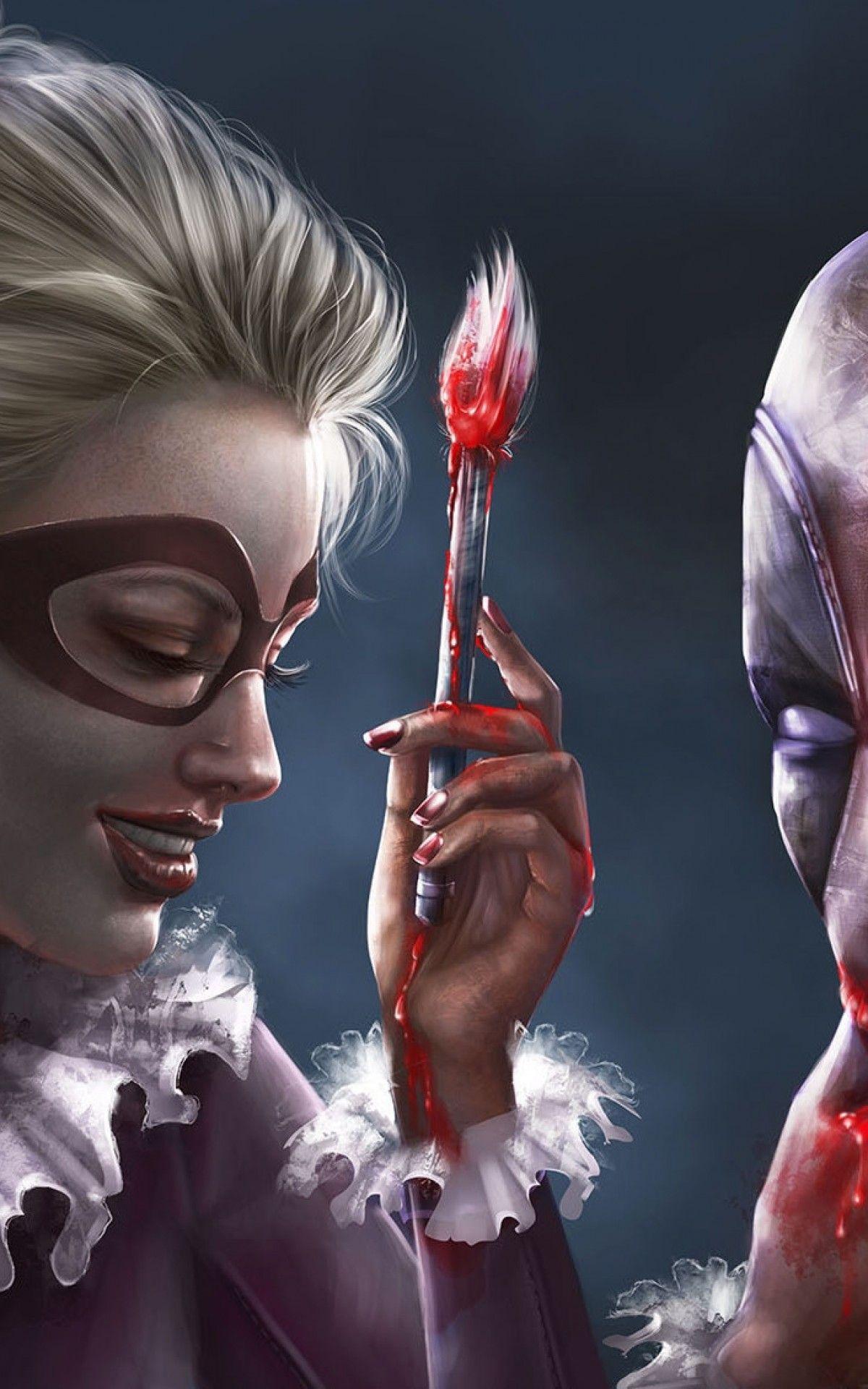 1200x1920 Download 1200x1920 Harley Quinn, Deadpool, Artwork, Dc Universe