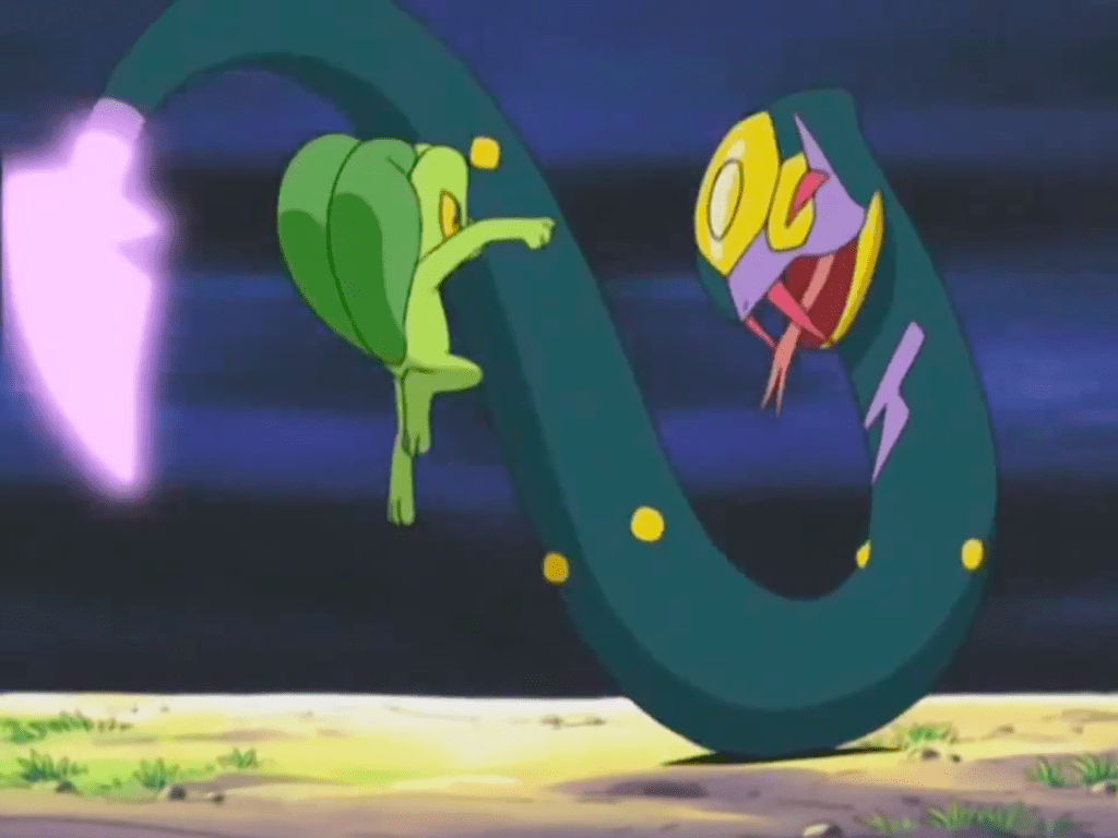 1024x768 Ag008 Treecko Vs Seviper, Download Wallpaper on Jakpost