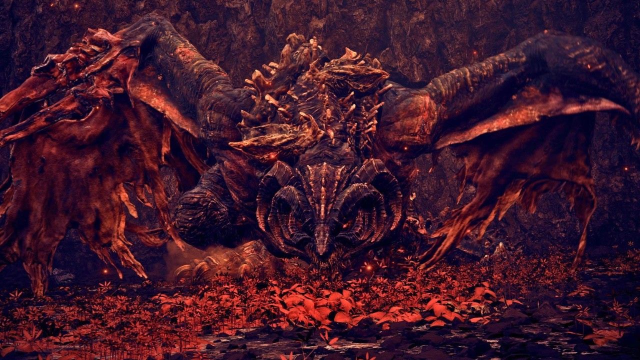 1280x720 Elden Ring DLC the Dread Dragon Boss Fight. Solo [4K PS5]