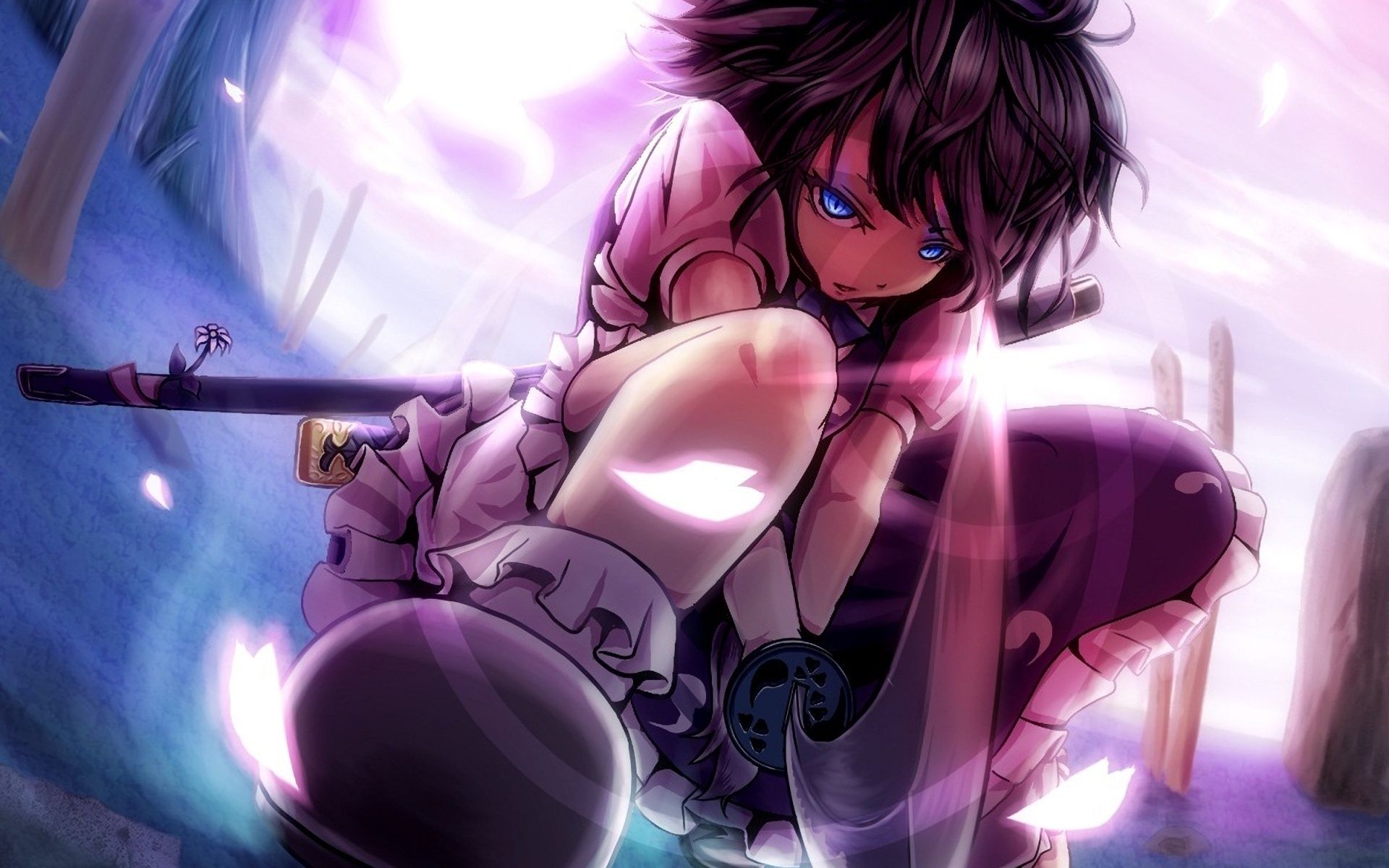 1920x1200 Anime Girl With Katana Wallpaperx1200