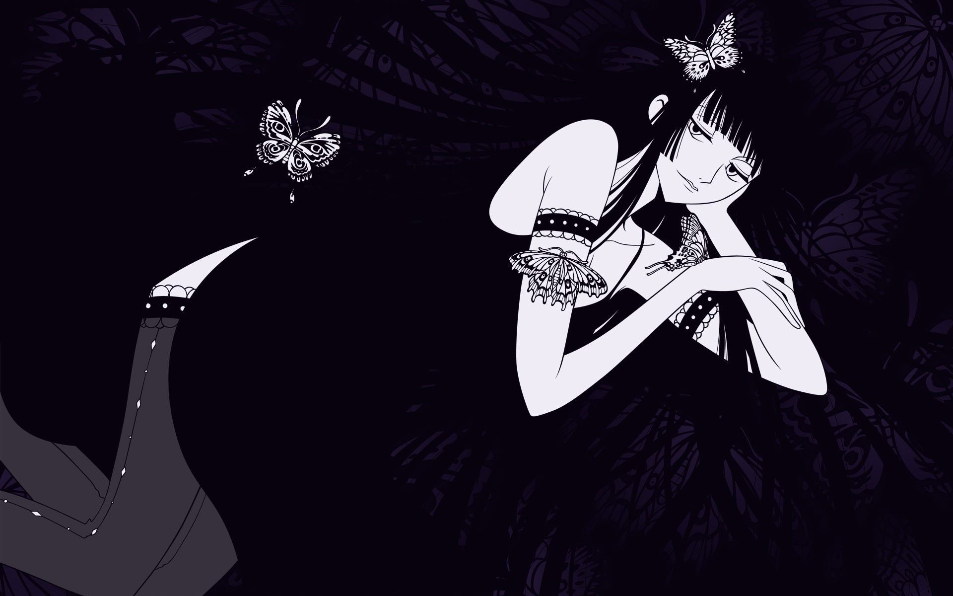 1920x1200 Dark anime girl, Ichihara Yuuko Desktop wallpaper 1920x1200