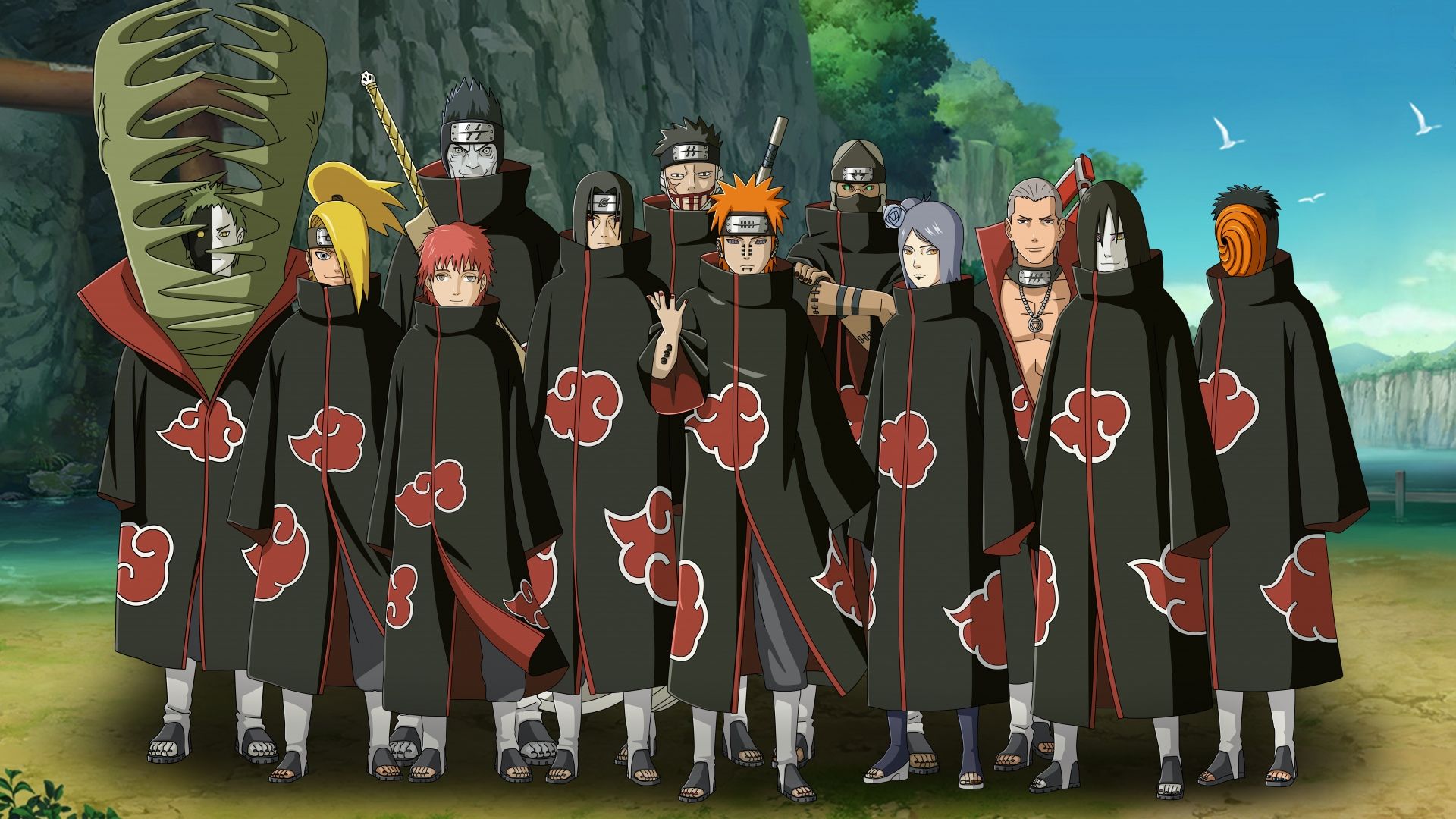 1920x1080 Akatsuki Wallpaper 4K, Members, Pain (Nagato), Naruto