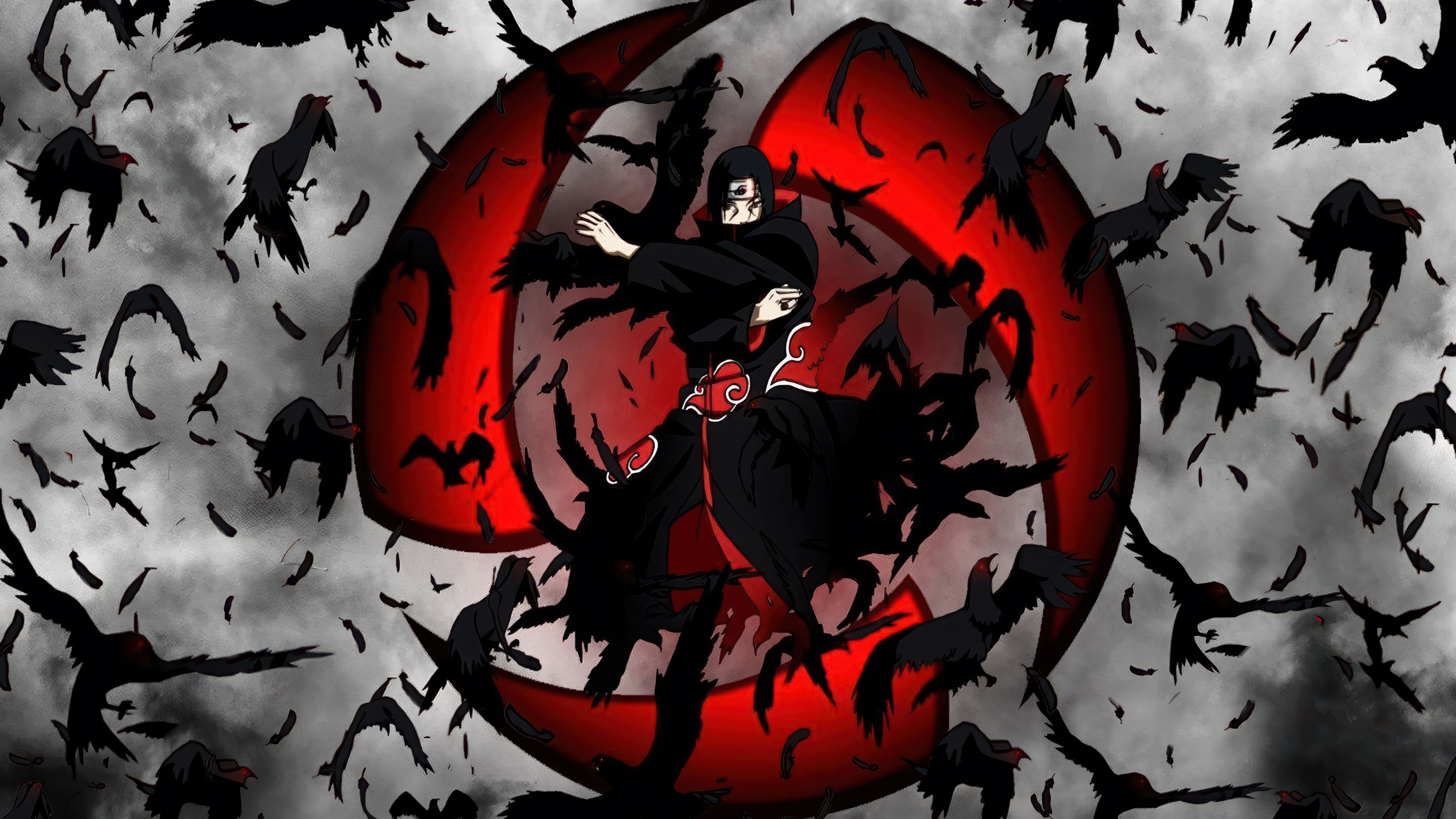 3840x2160 Itachi Crow Akatsuki Wallpaper 4K HD PC