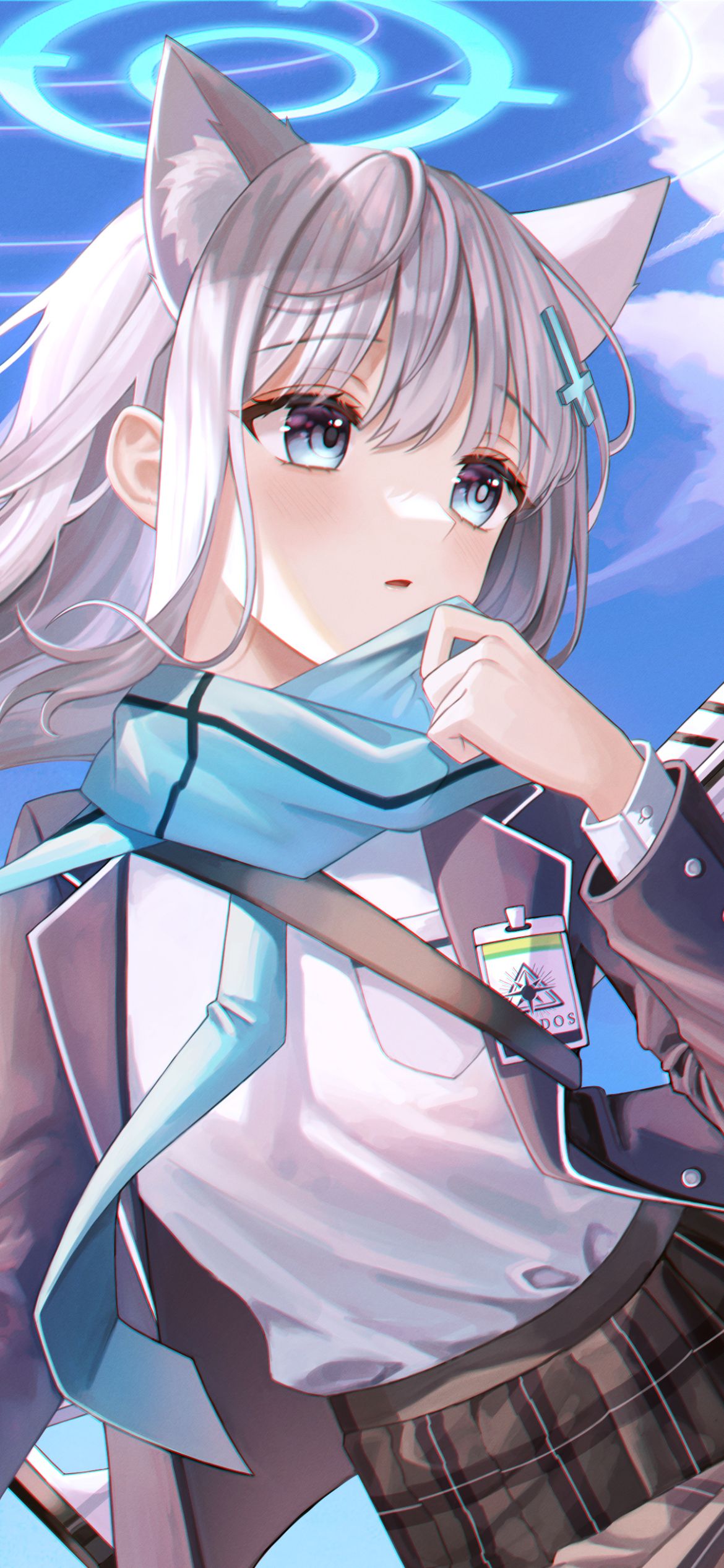 1170x2532 Download Hakari Atsuko Video Game Blue Archive Phone Wallpaper