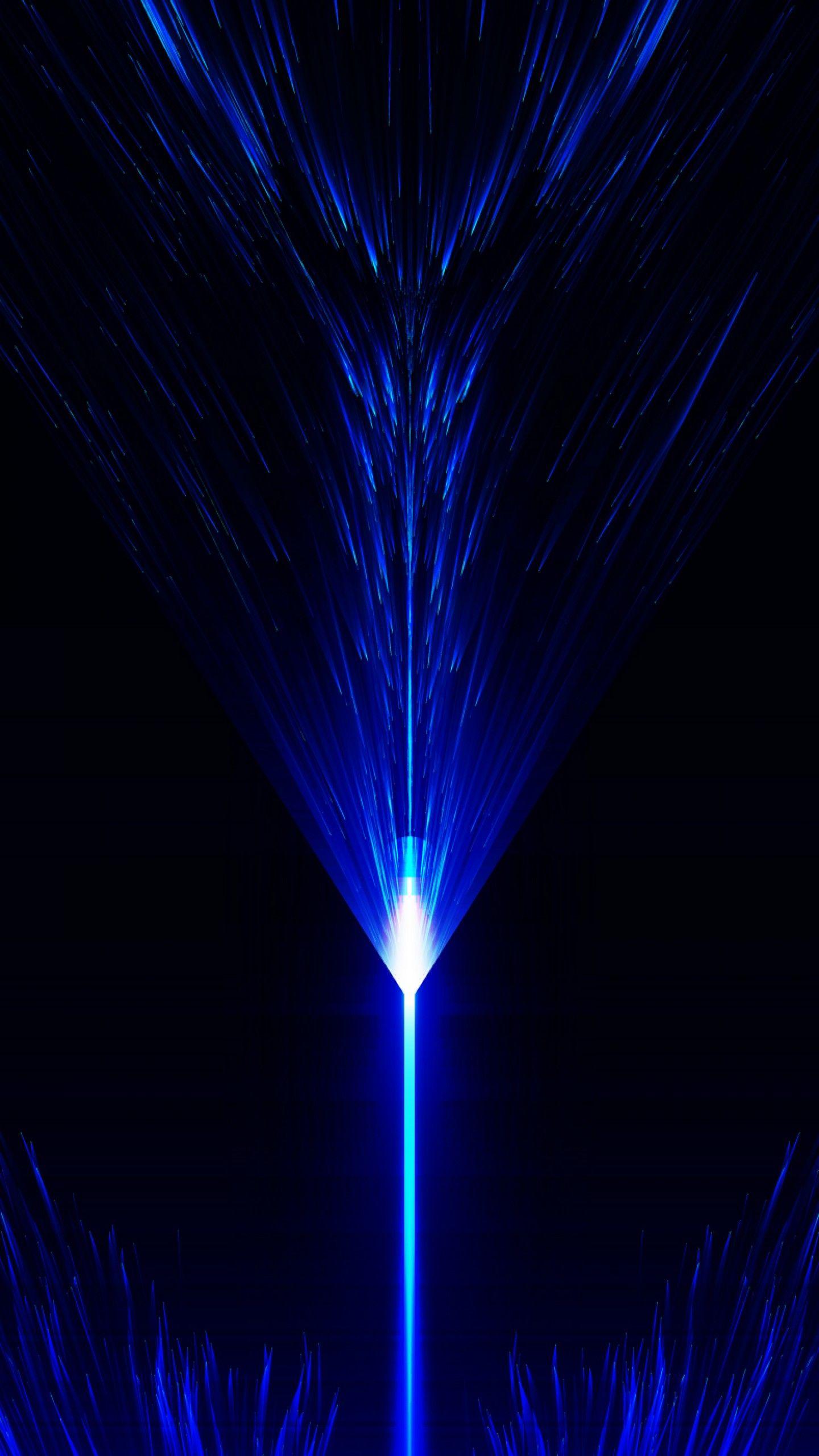 1440x2560 Wallpaper Blue waves, Rays, Dark, HD, Abstract,. Wallpaper