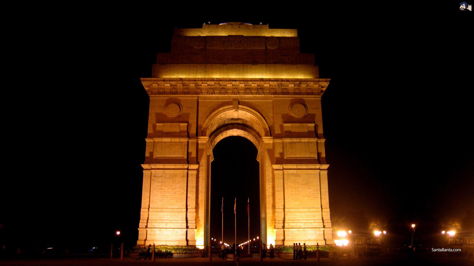 1920x1080 India Gate war memorial astride Rajpath, New Delhi