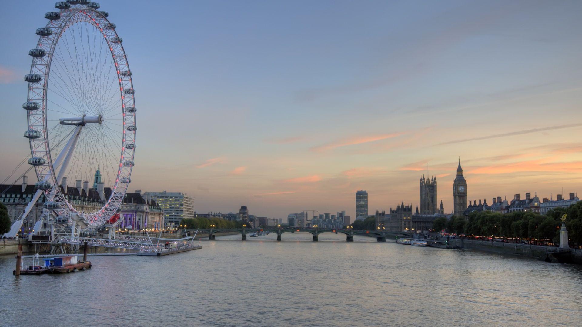 1920x1080 Full HD Wallpaper the london eye river london england, Desktop