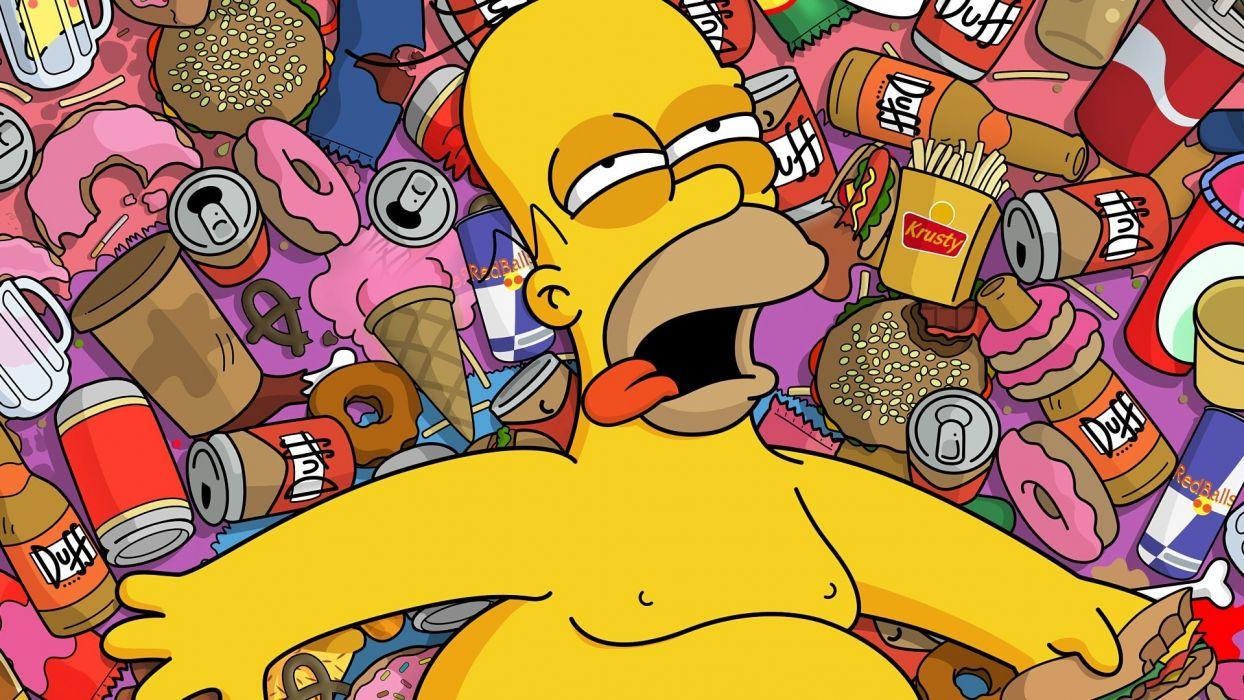 1244x700 Beers cartoons food ice cream homer simpson donuts the simpsons krusty the clown cigarettes red bull duff beer wallpaperx1080