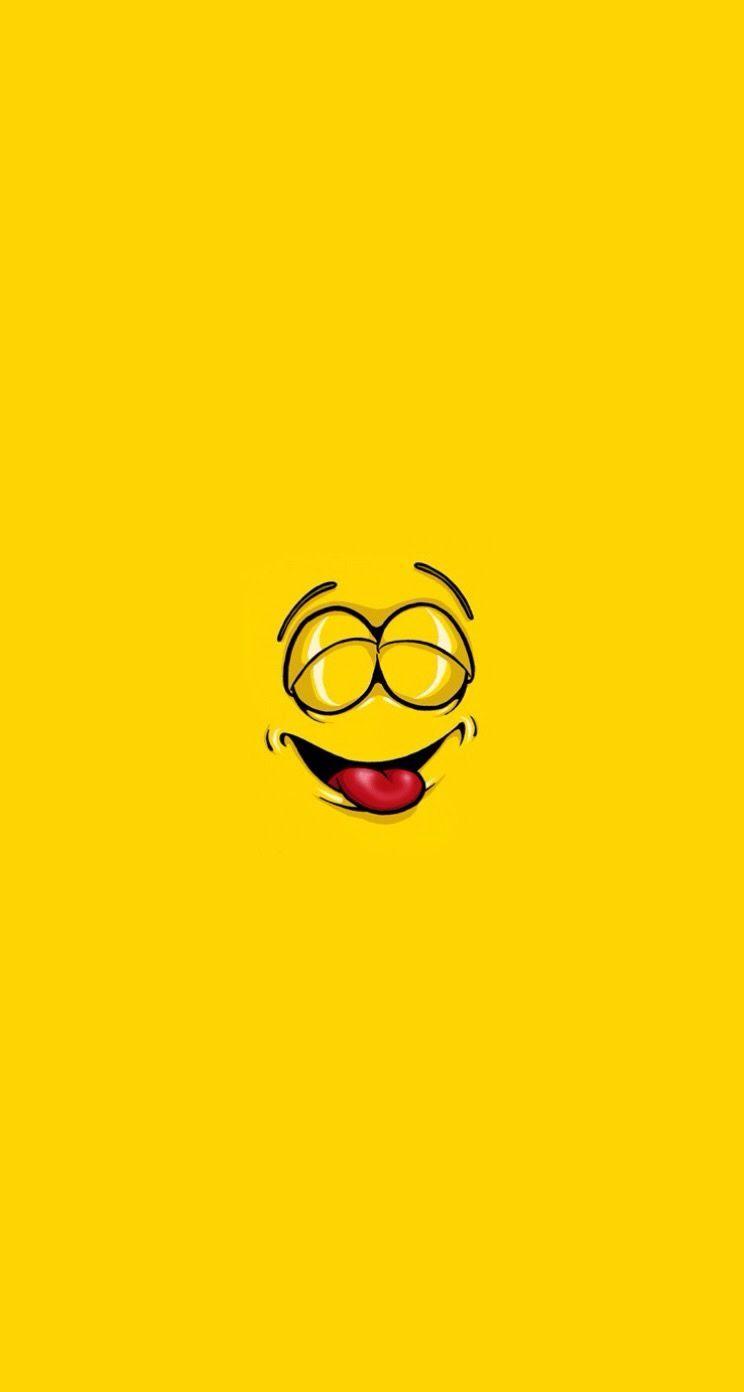 744x1392 Smile Face Wallpaper