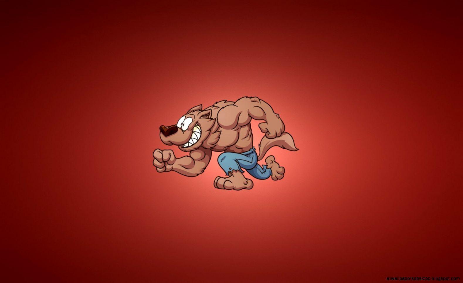 1579x966 Wolf Werewolf Running Smile Cartoon HD Wallpaper