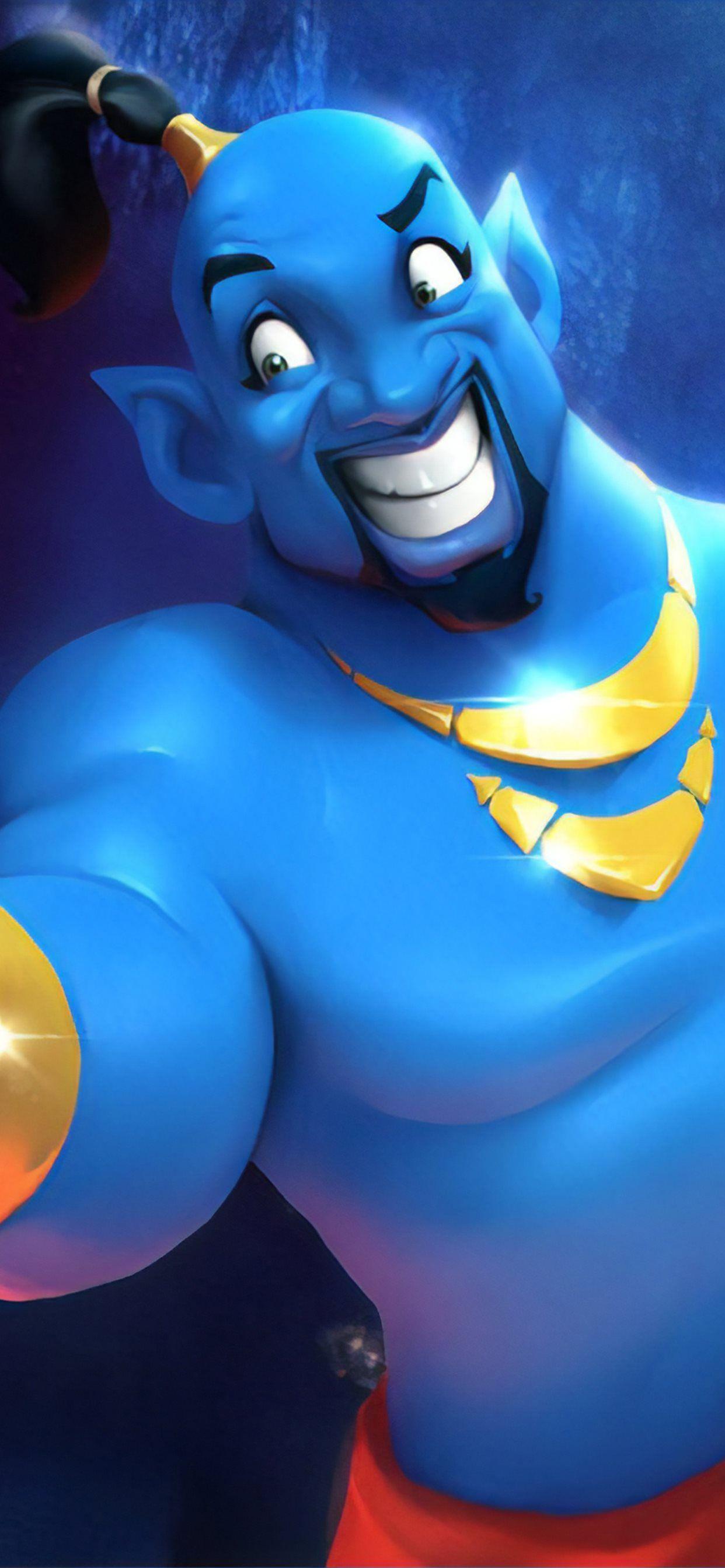 1242x2688 will smith as genie cartoon art iPhone X Wallpaper Free Download