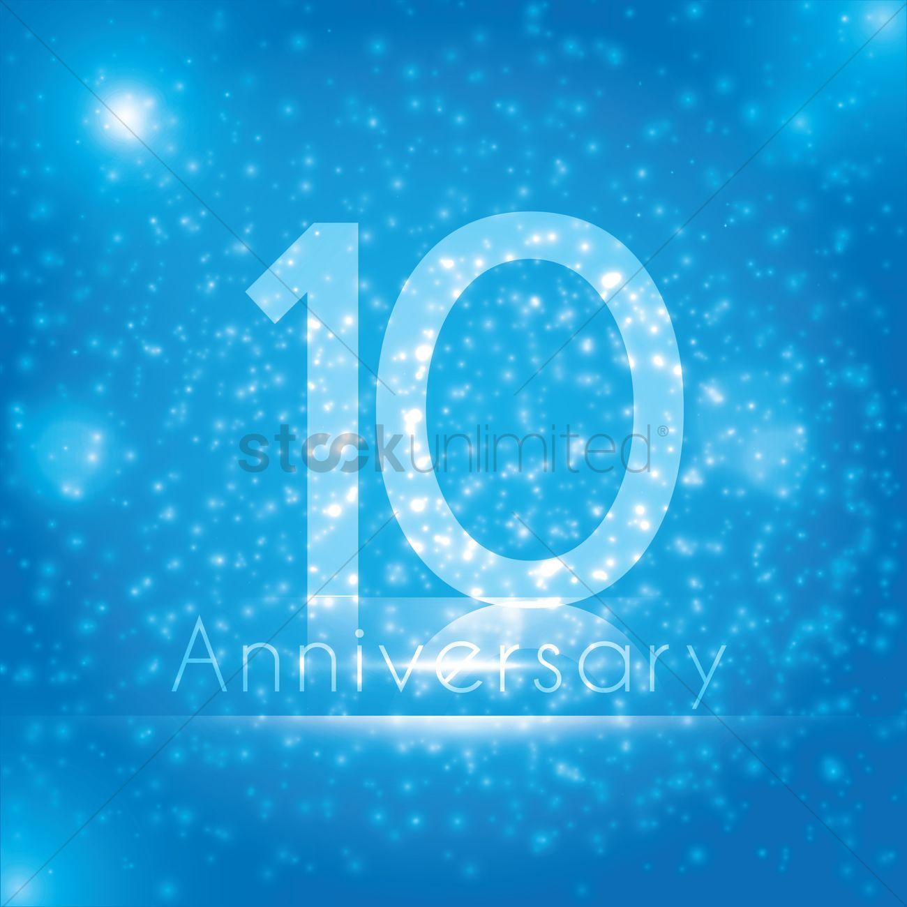 1300x1300 10th anniversary wallpaper Vector Image