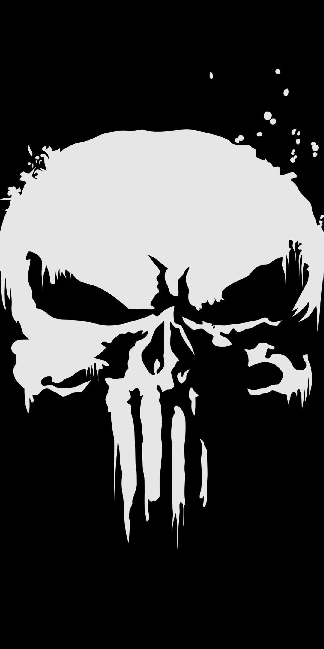 1080x2160 The Punisher Logo 4k One Plus 5T, Honor 7x, Honor view 10