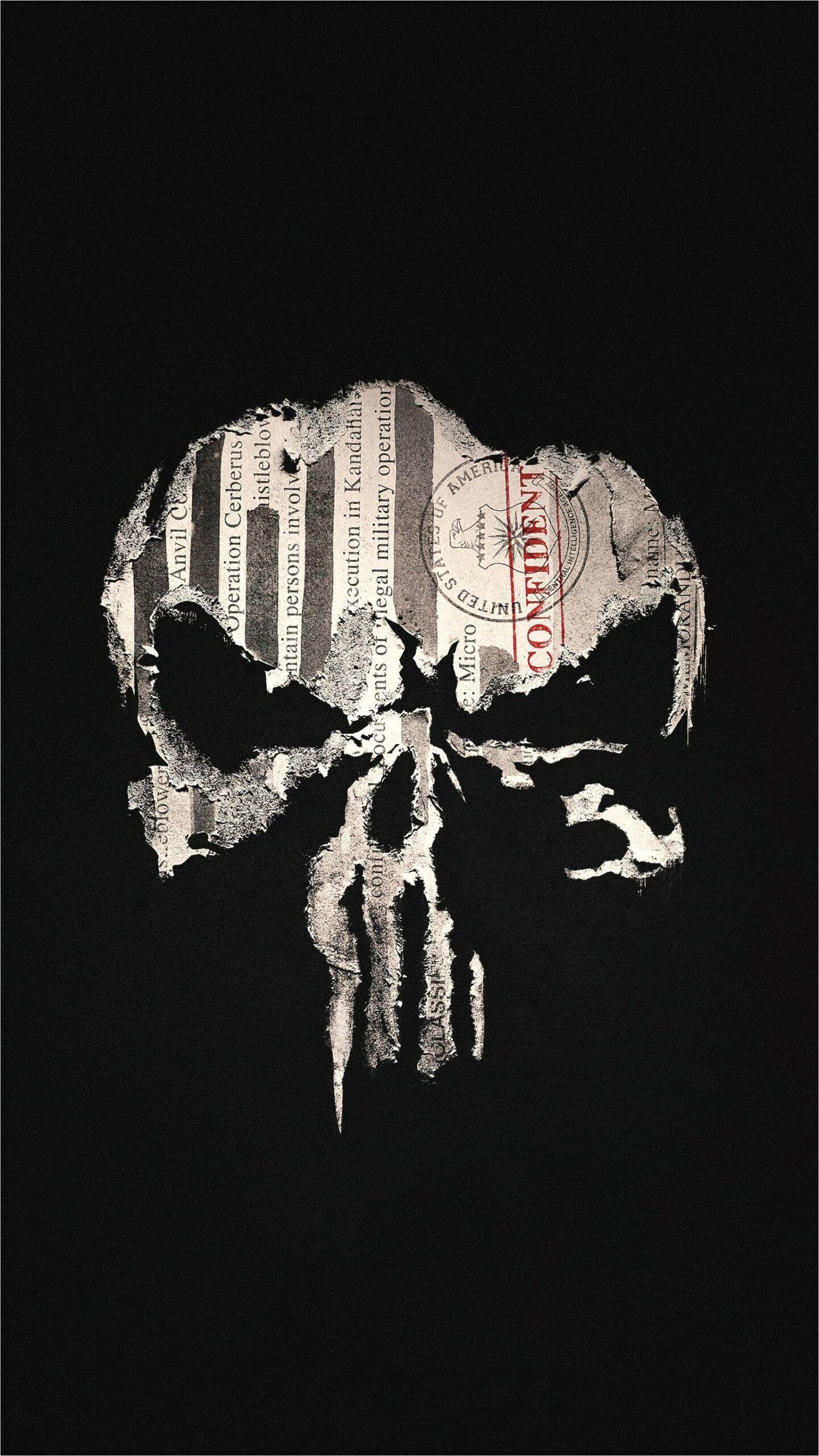 1440x2560 4d Skull 4k Cell Wallpaper. Punisher, Superhero wallpaper