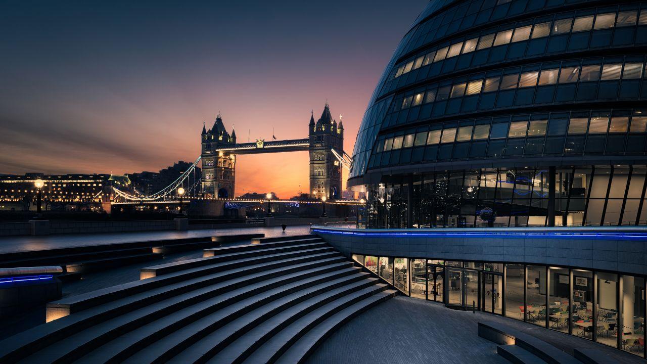 1280x720 Wallpaper More London, Tower Bridge, London, England, 4K, World