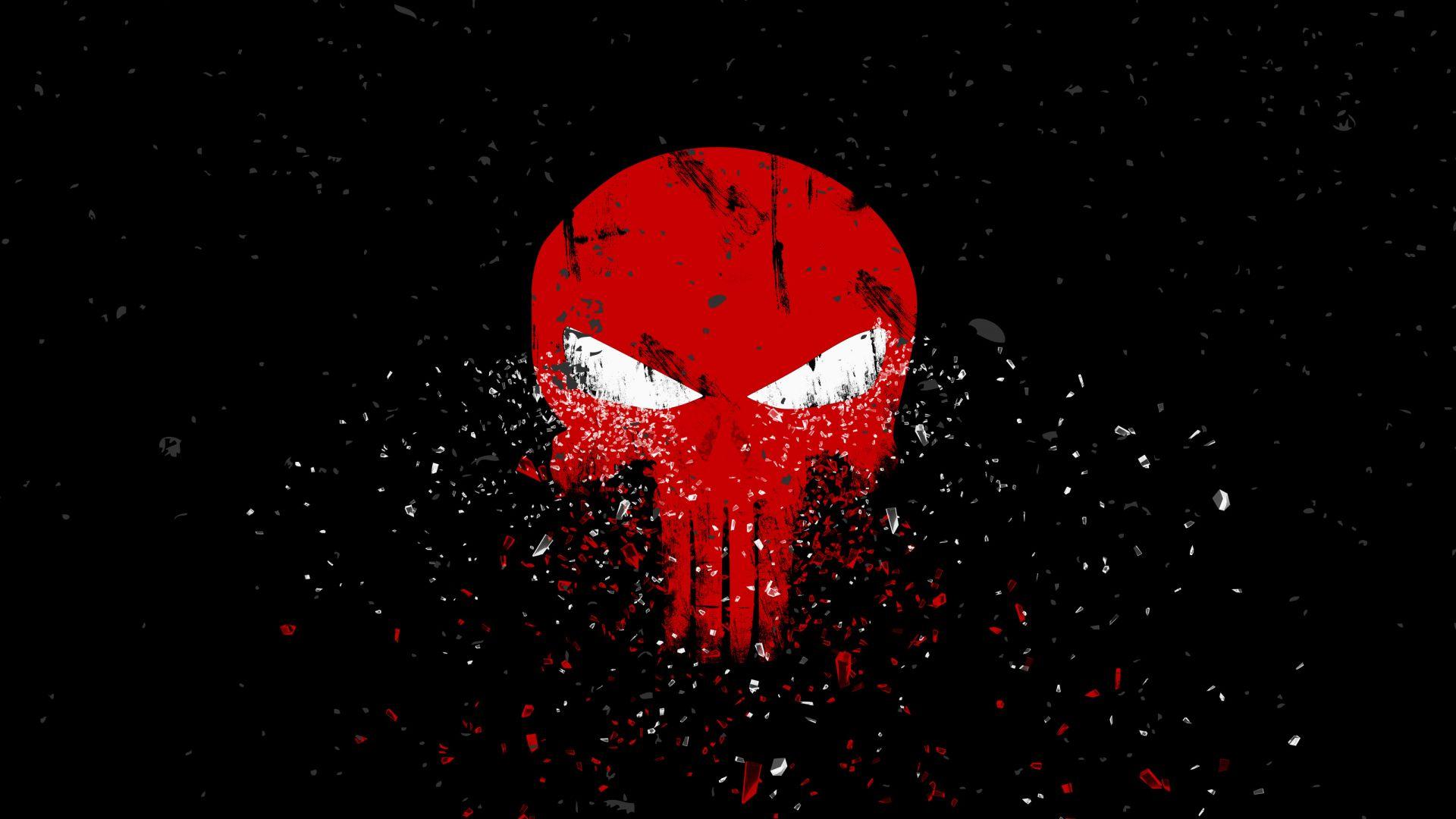 1920x1080 Desktop Wallpaper Punisher, Logo, Dark, Skull, 4k, HD Image
