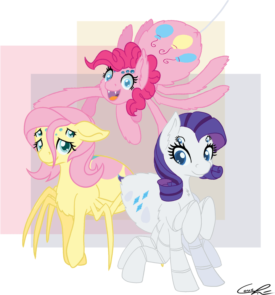 929x995 Download Couchcrusader, Creepy, Cute, Drider, Fluttershy, Original