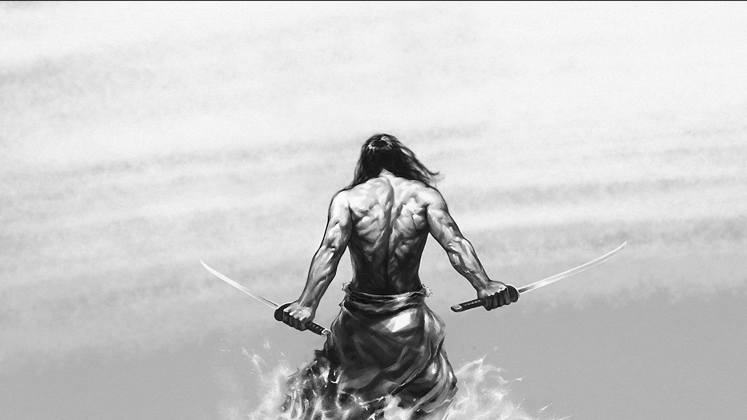 2560x1440 Fantasy Wallpaper, Fantasy, Asian, Warrior, Art, samurai, Abstract