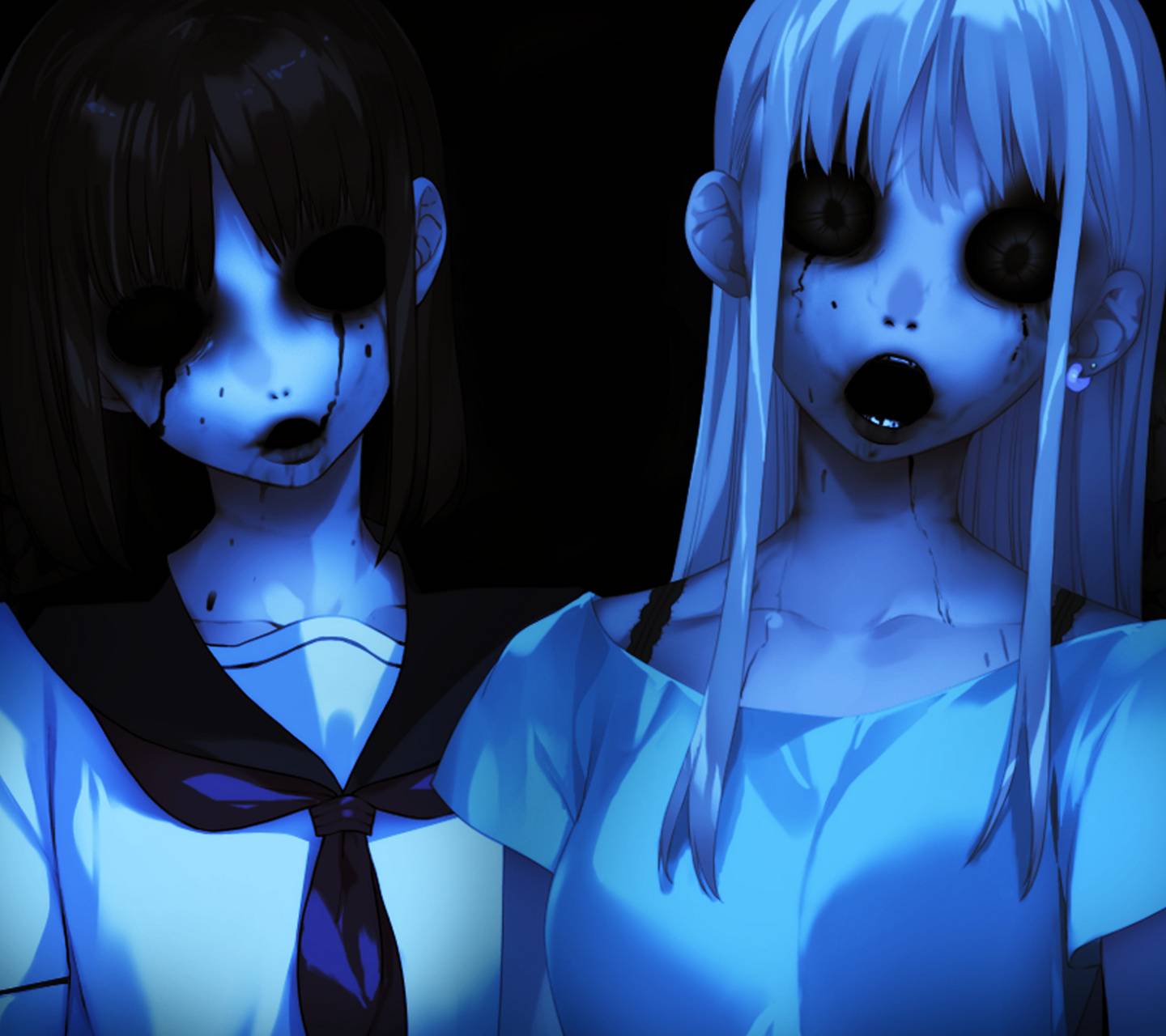 Hình nền 1440x1280 Horror Anime Girl