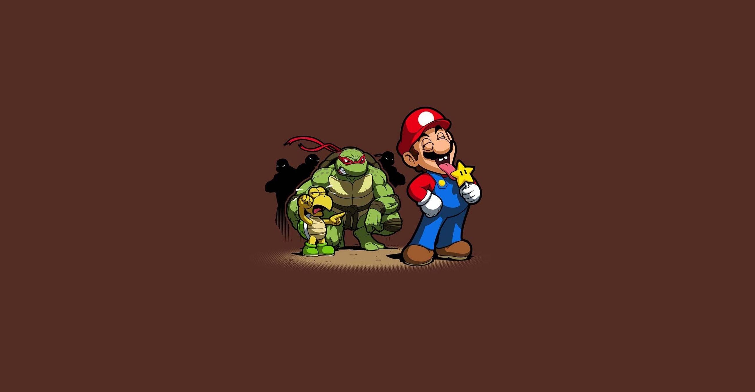 2600x1350 Super Mario and Teenage Mutan Ninja Turtles 1080P Laptop