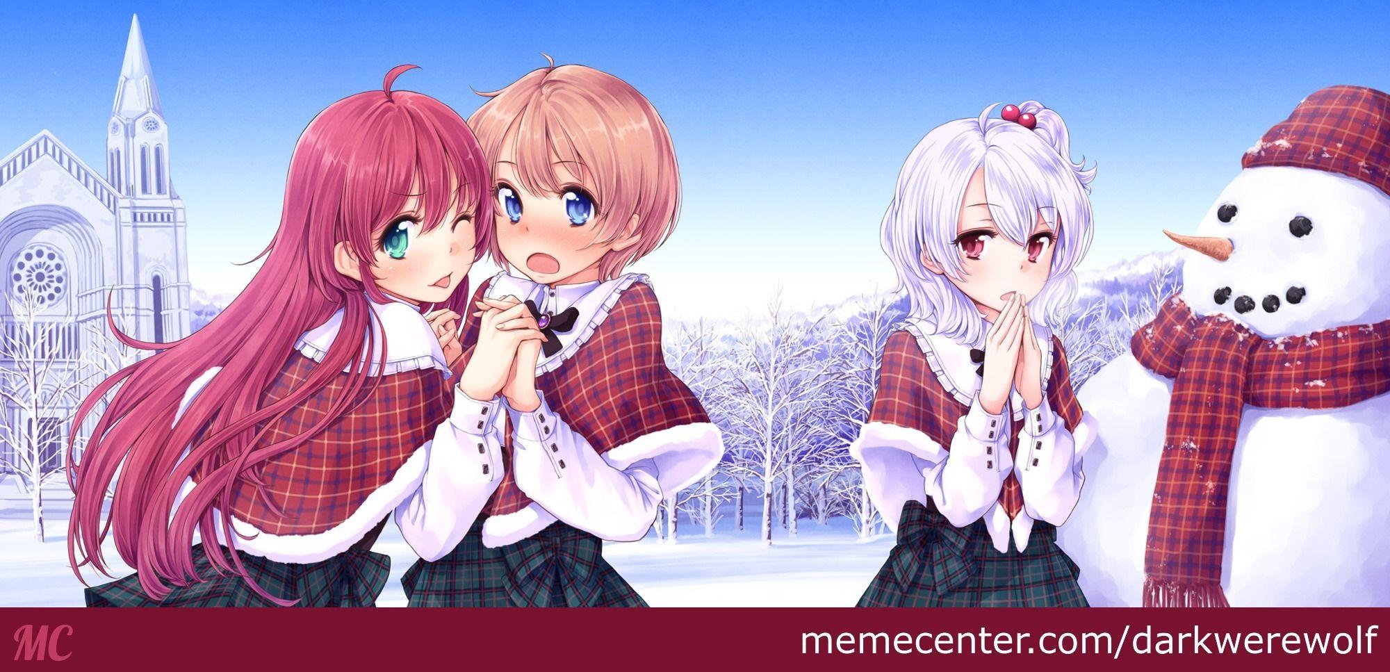 2000x967 Christmas Anime Wallpaper