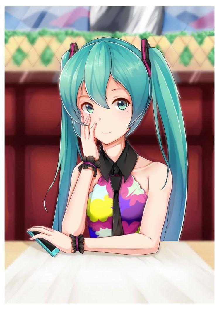 748x1057 long hair, Anime, Anime girls, Twintails, Vocaloid, Hatsune Miku