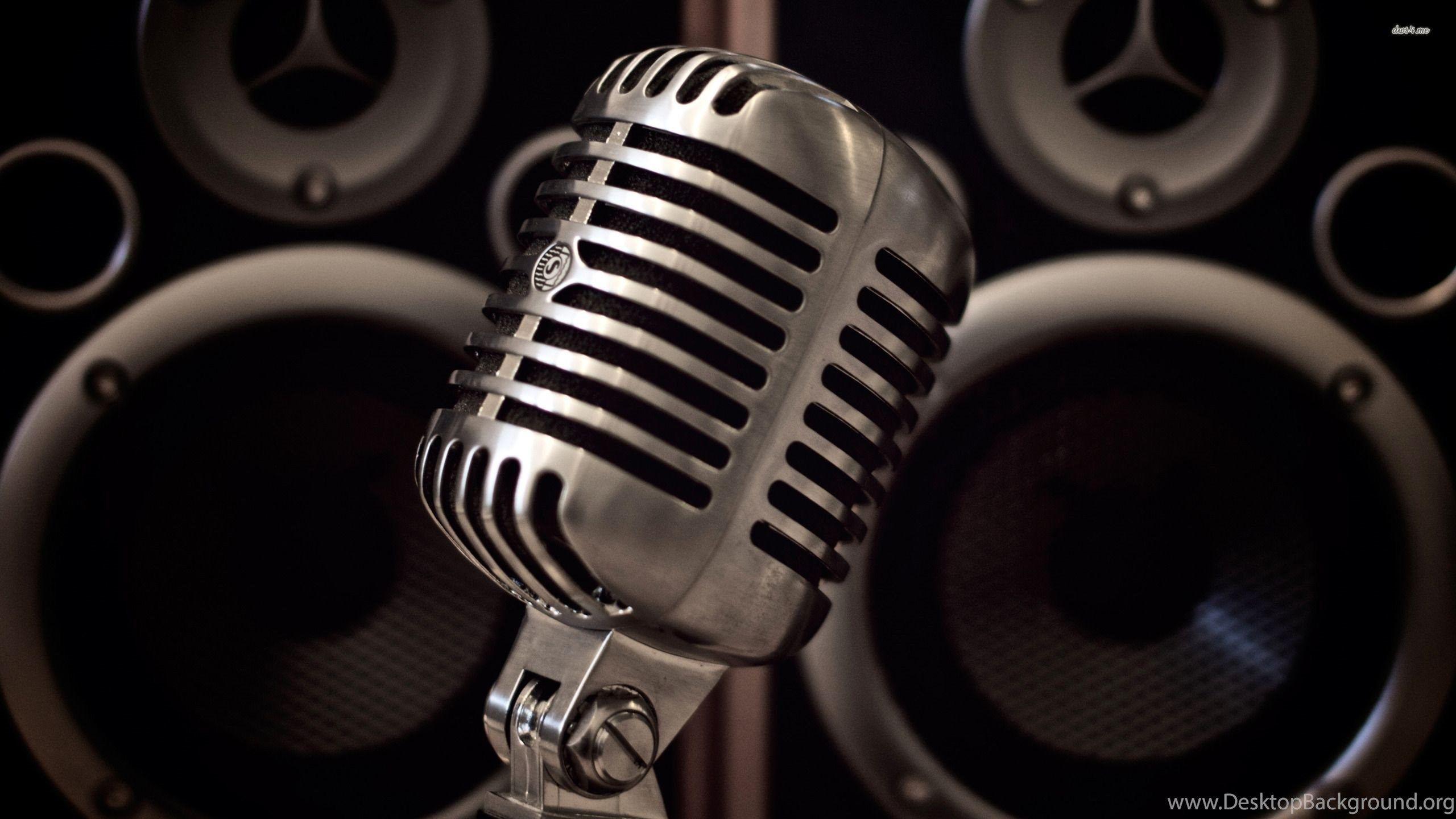 2560x1440 Pink Microphone Wallpaper Desktop Background
