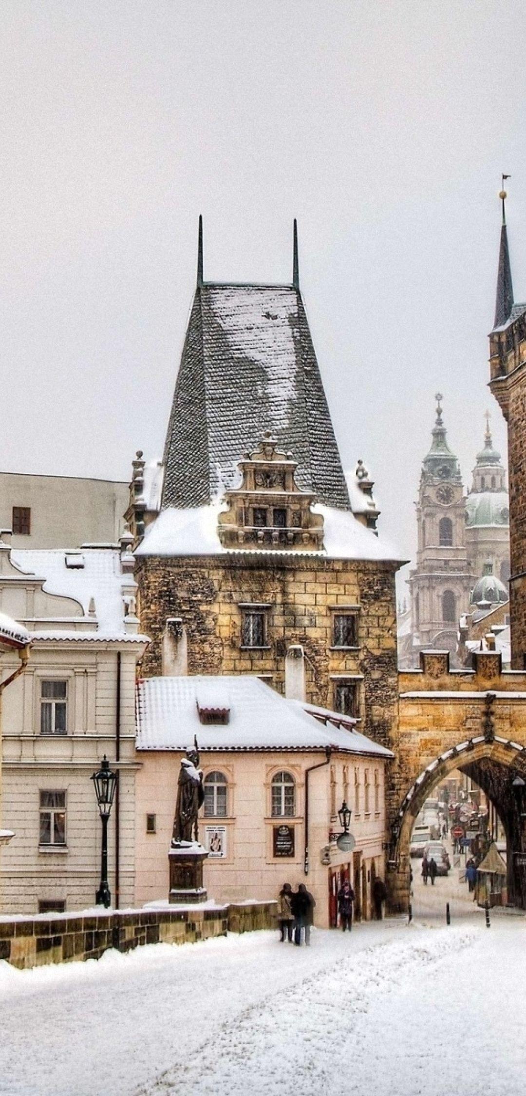1080x2248 prague, czech republic, winter 1080x2248 Resolution