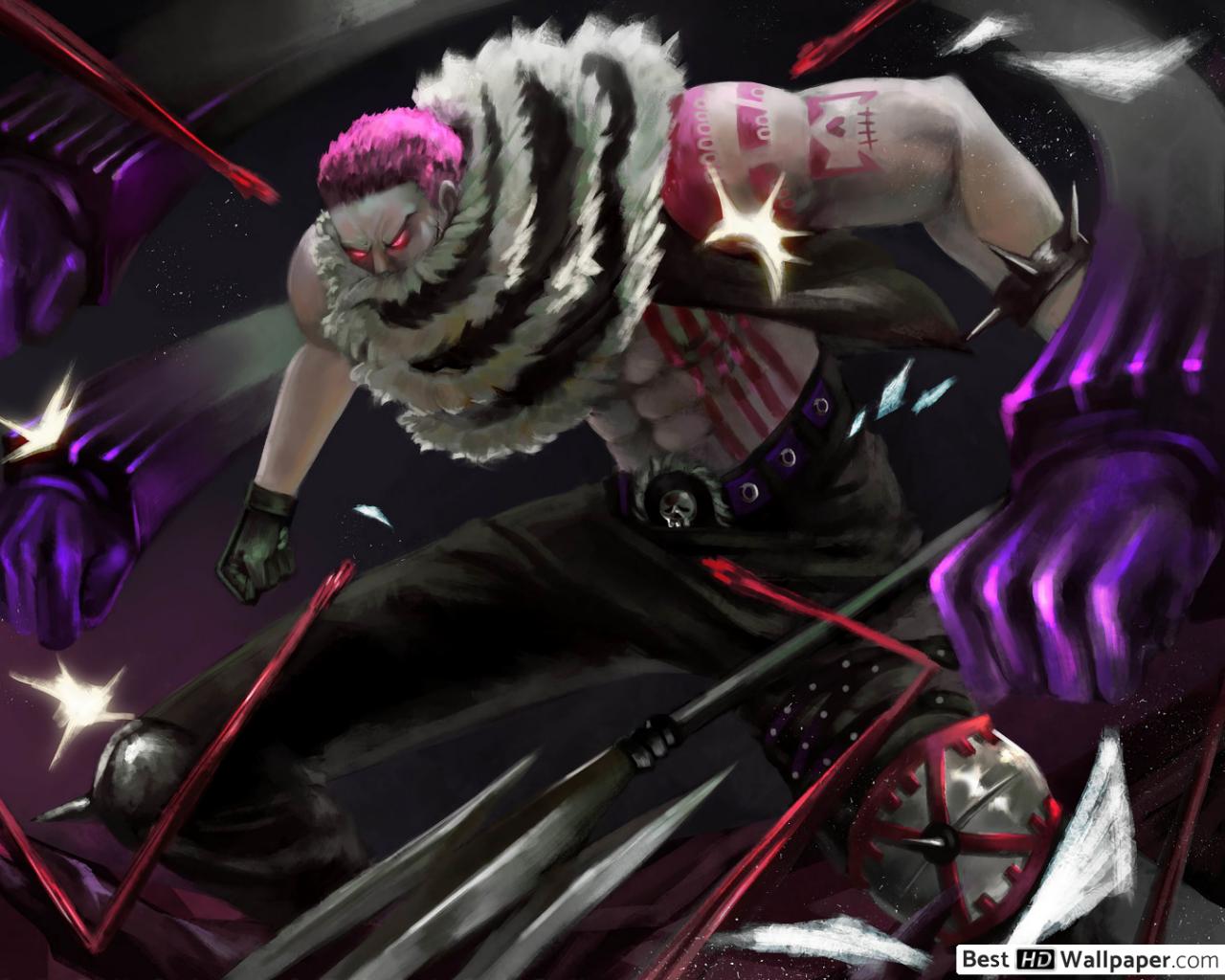 1280x1024 One Piece D. Luffy Vs Charlotte Katakuri Pirate Fight