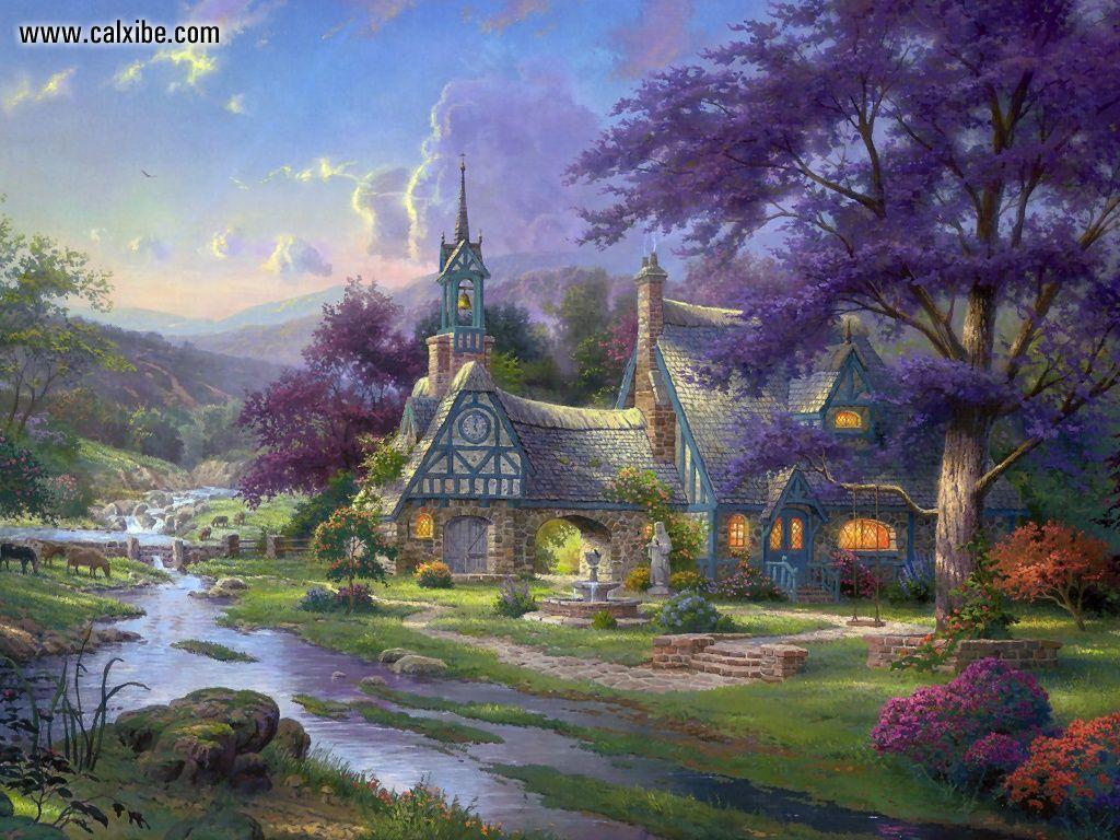 1024x768 Free download Country Cottage Desktop Wallpaper 1024x768