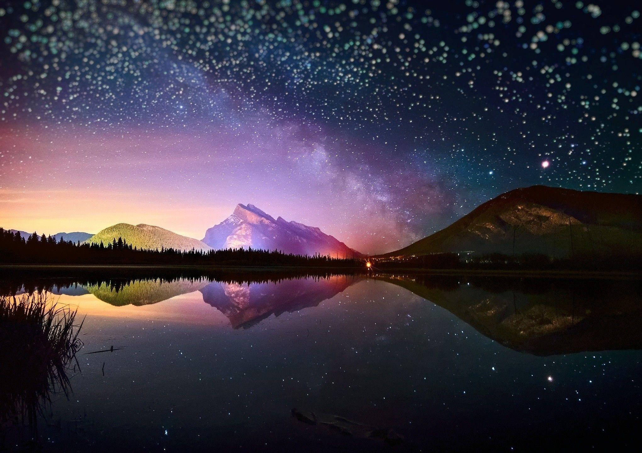 2040x1440 Starry Sky Wallpaper
