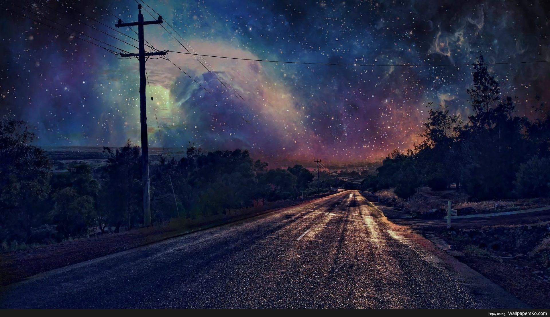 1920x1108 4k night sky wallpaper : HD Wallpaper Download