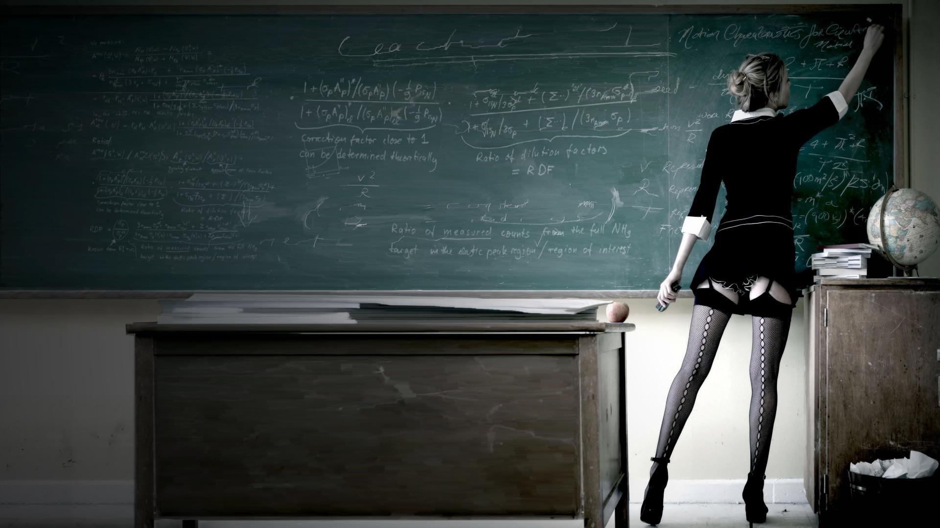 1920x1080 women, stockings, teachers wallpaper