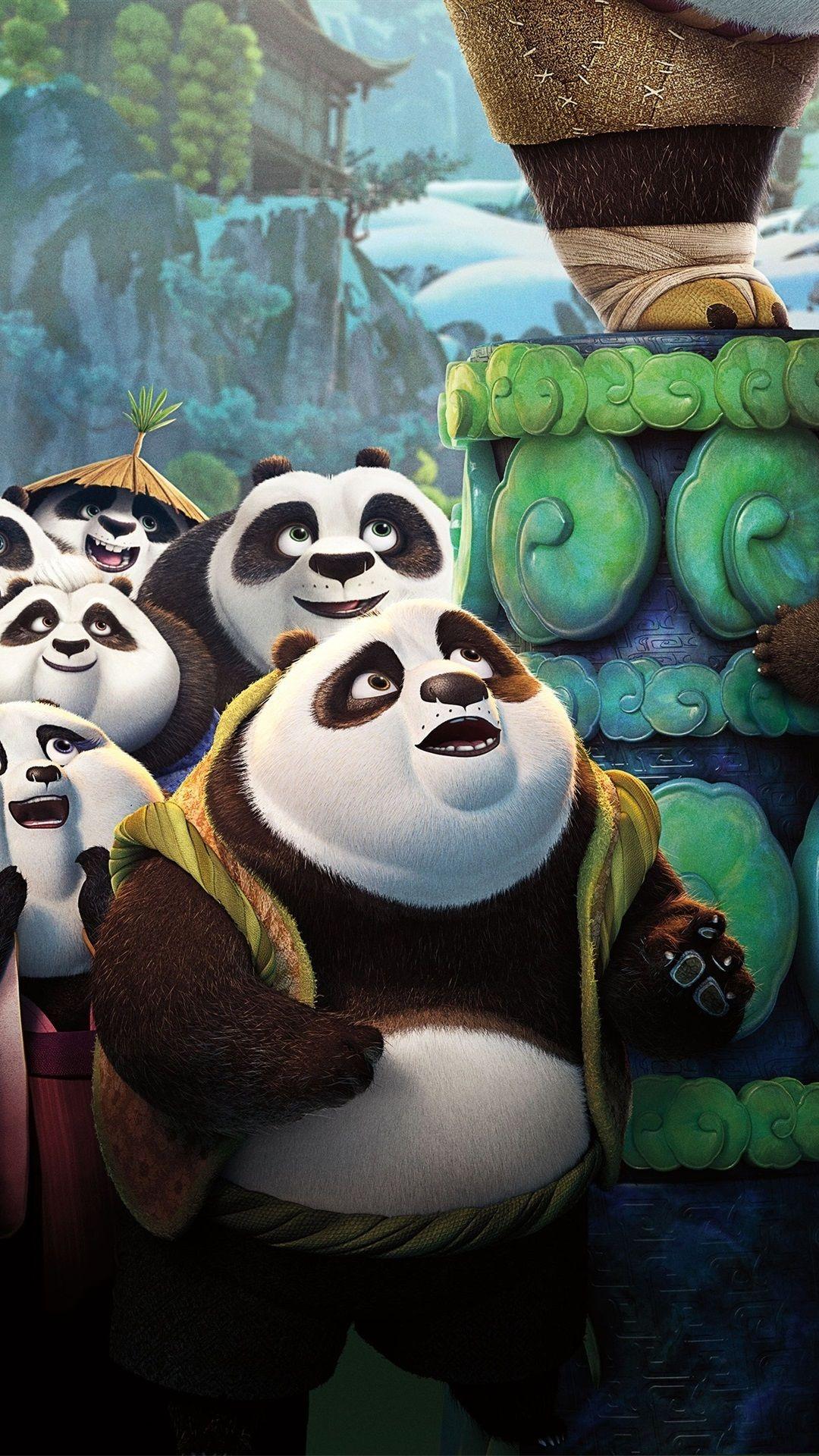 1080x1920 Kung Fu Panda Panda Village Of Pandas 1080x1920 IPhone 8 7 6 6S