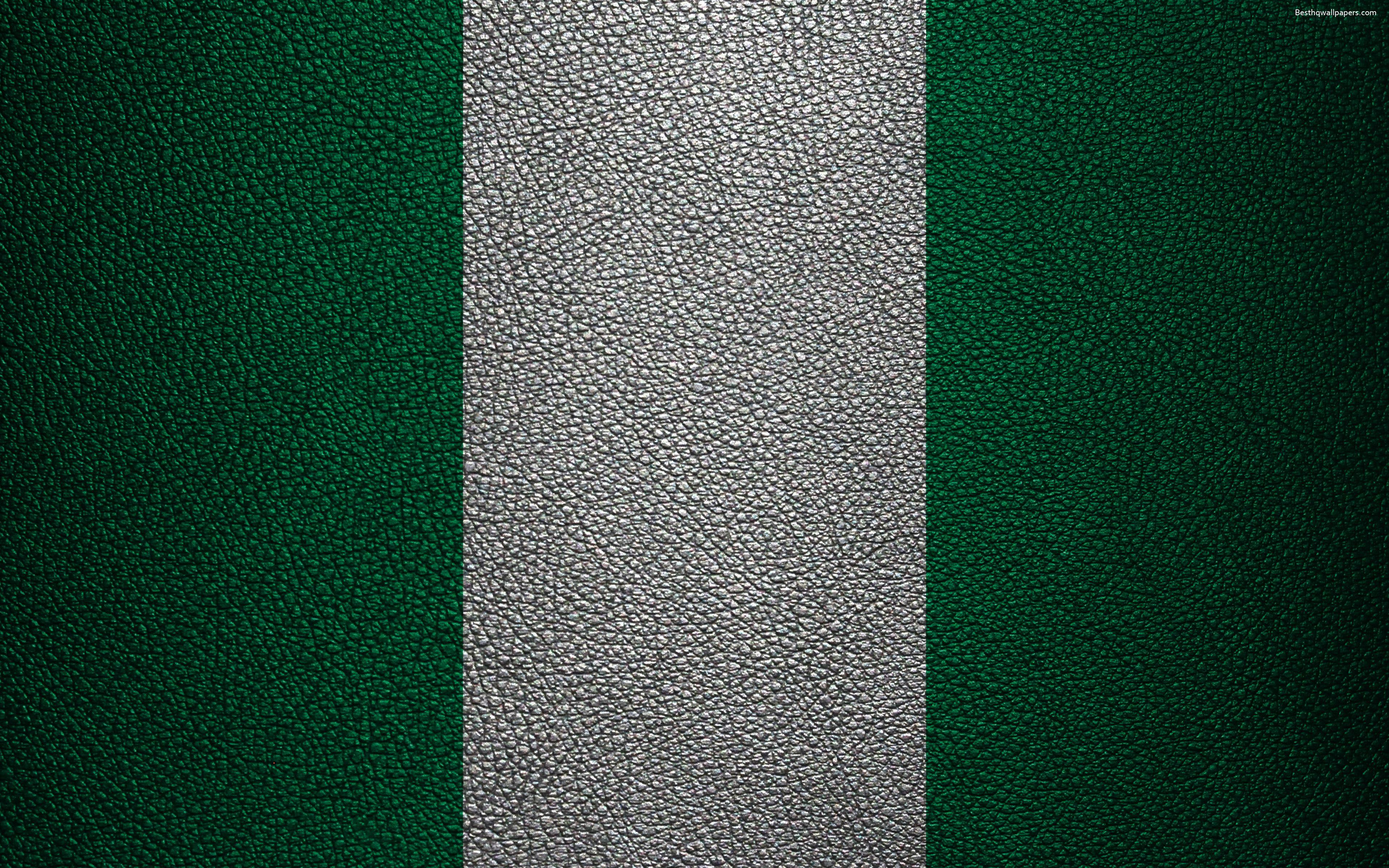3840x2400 Download Wallpaper Flag Of Nigeria, Africa, 4k, Leather