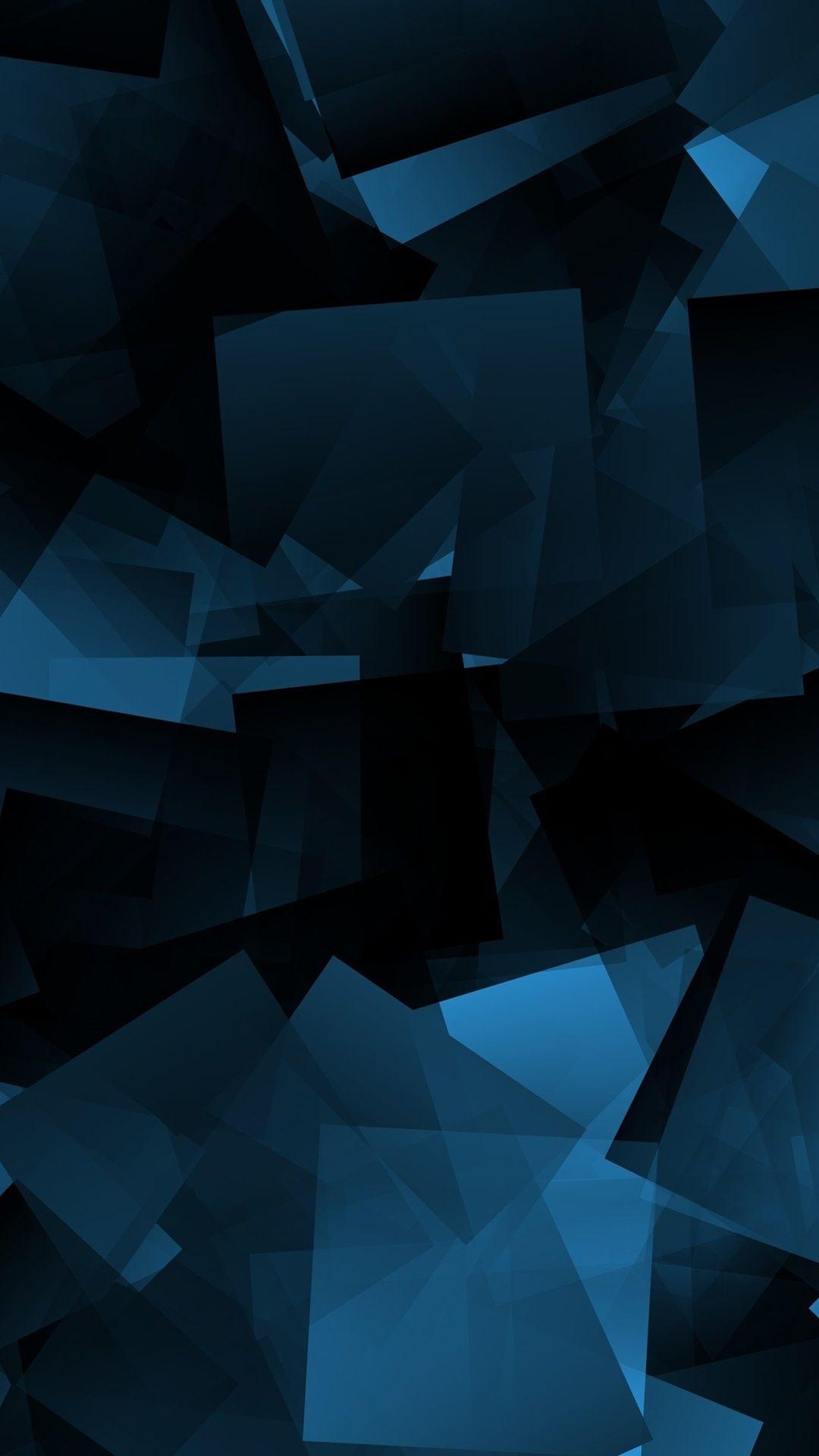 1080x1920 Blue Shapes, Abstract, Black Background 1080x1920 IPhone 8 7 6 6S