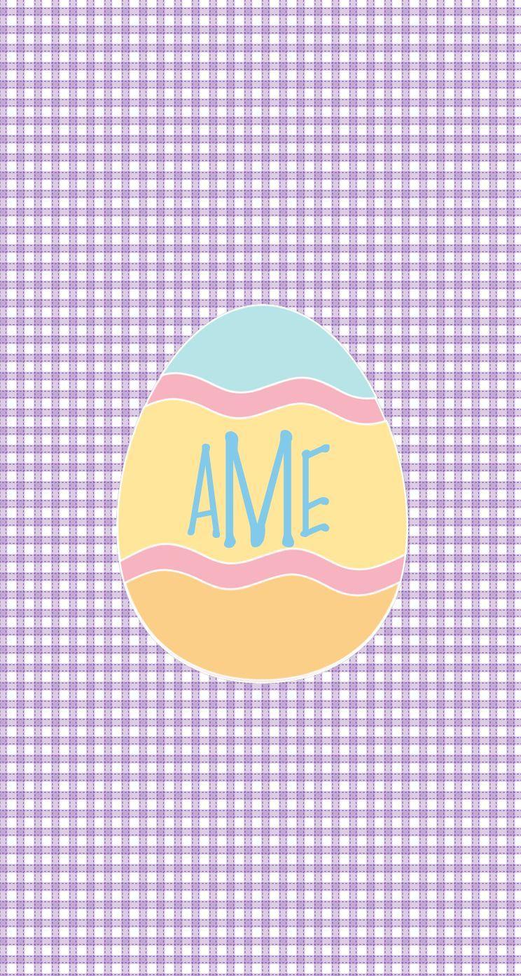 744x1392 Monogrammed Easter egg iphone wallpaper. i p h o n e W