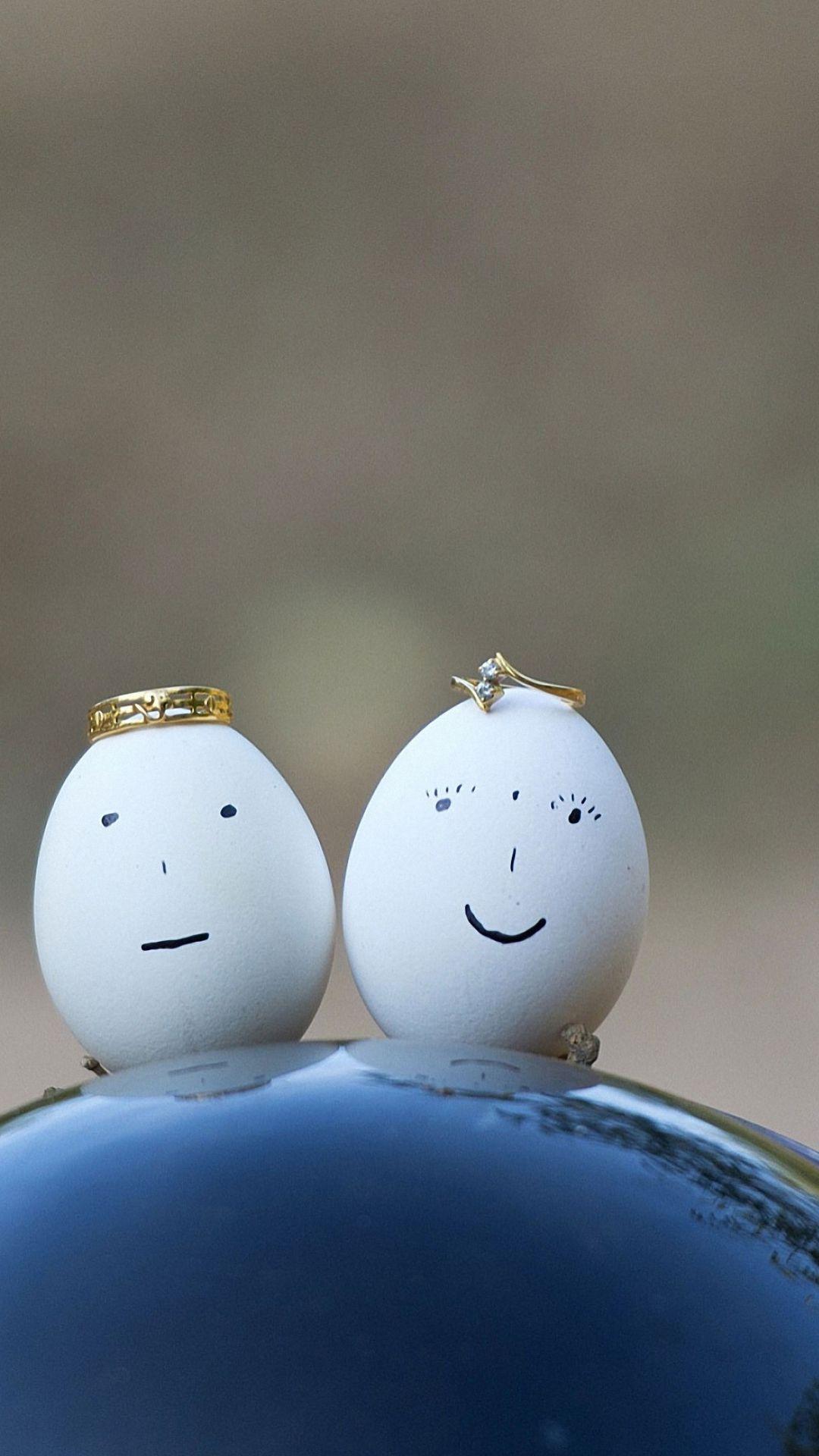1080x1920 Cute Couple Egg iPhone 6s Wallpaper HD