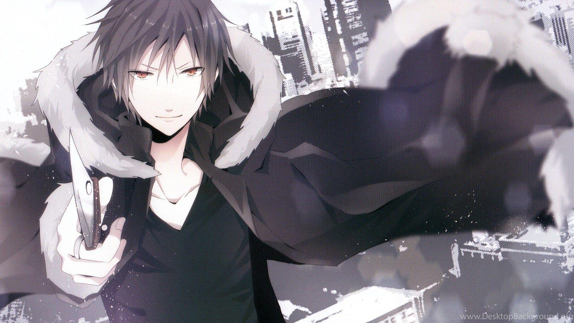 1920x1080 Maine DURARARA!! Orihara Izaya Dagger Fur City Wallpaper