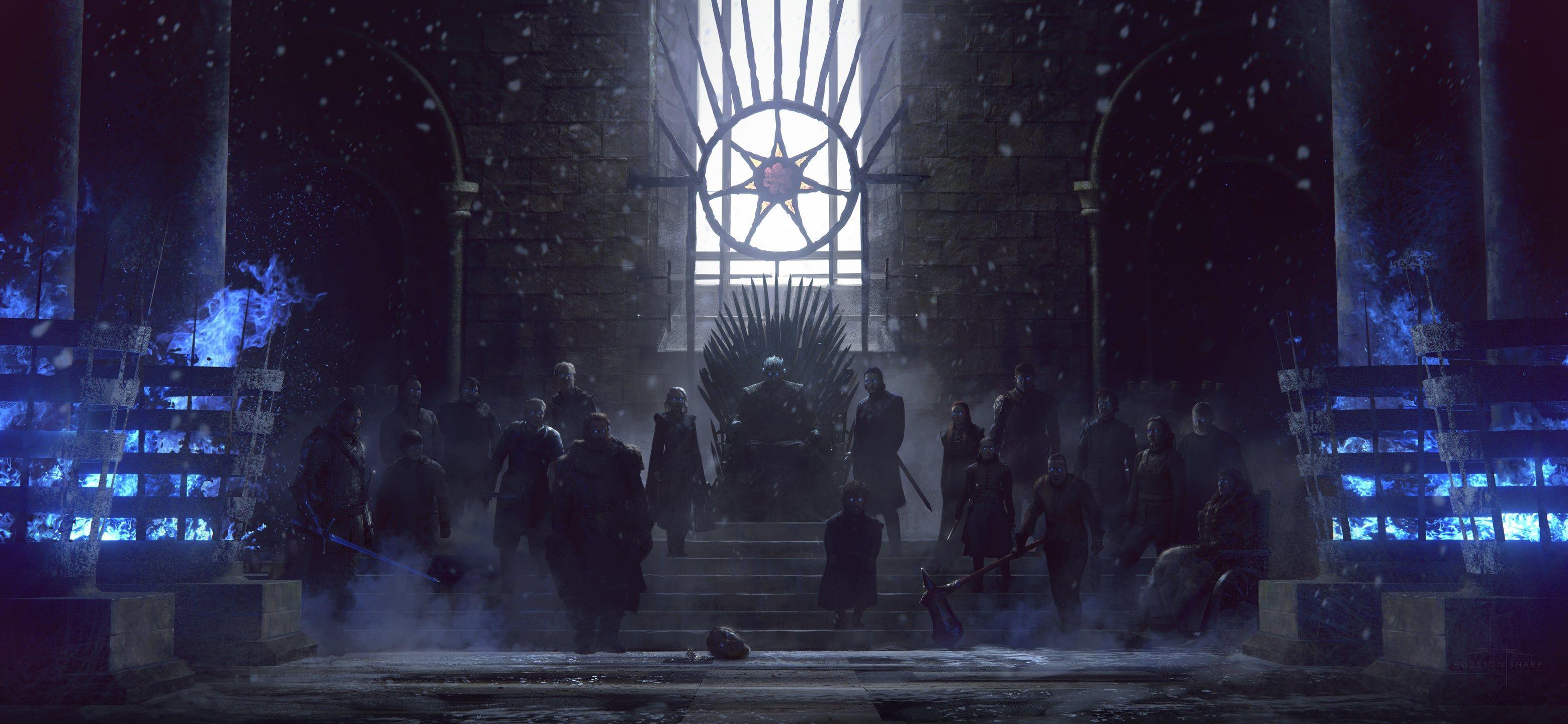 3118x1440 No Spoilers Game of Thrones Illustration Night King Wins