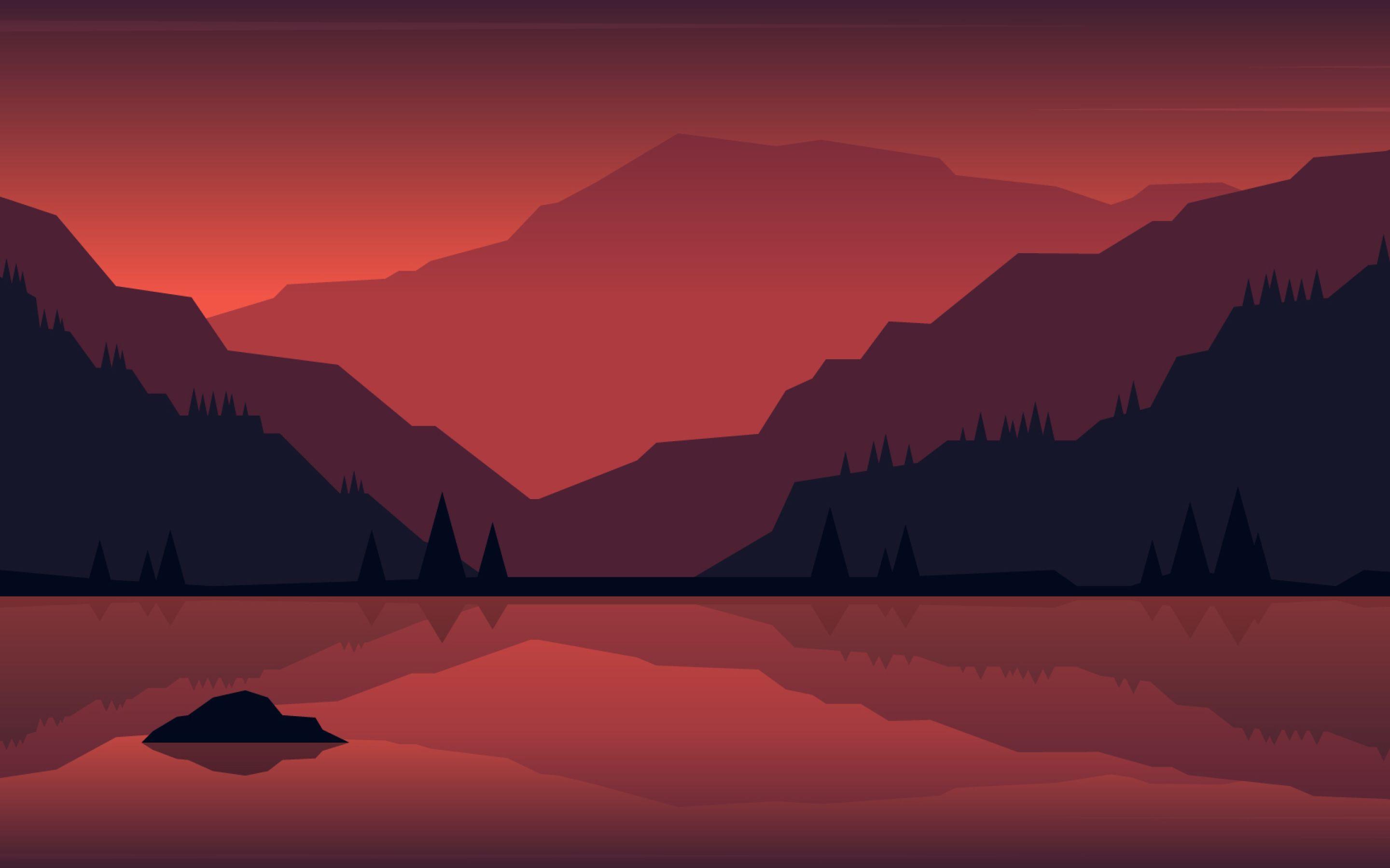 2880x1800 Minimalist Landscape Painting Macbook Pro Retina