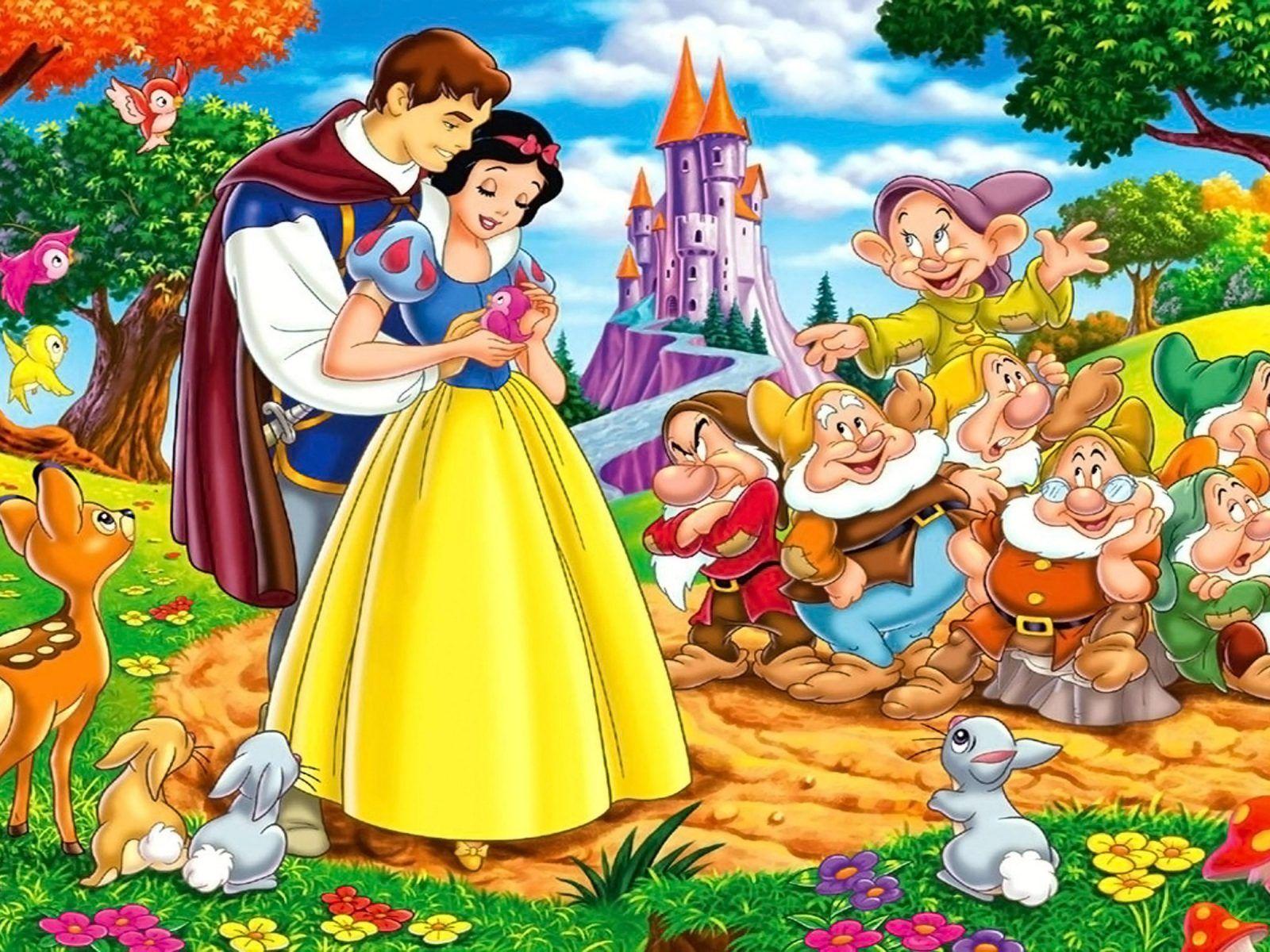 1600x1200 Snow White Prince And Seven Dwarfs Desktop HD Wallpaper