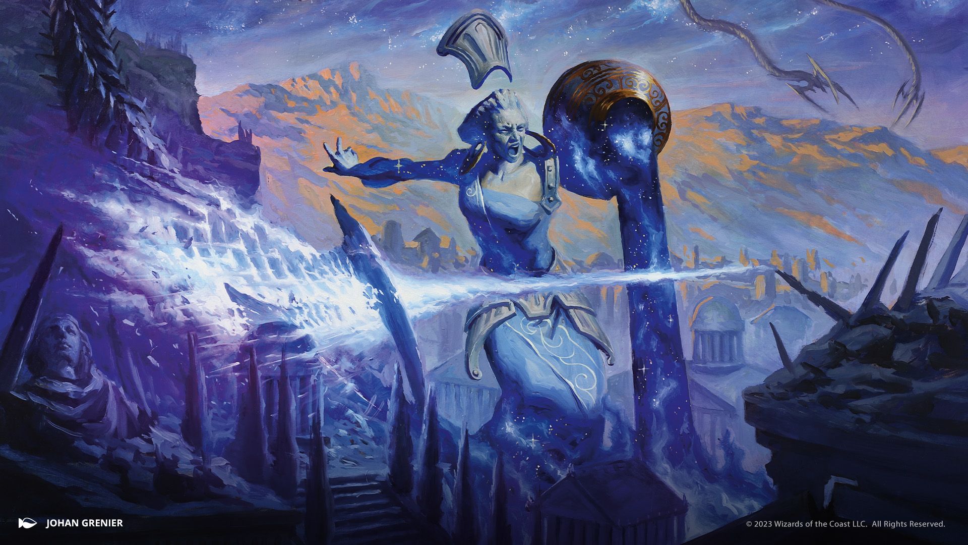 1920x1080 March Of The Machine Story Reveals Elesh Norn's Plan, Fate Of A Praetor, And Unknown Watchers On Dominaria City Games